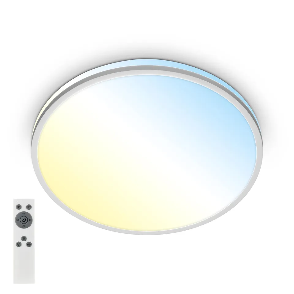 briloner-led-deckenleuchte-rund-dimmbar-mit-fernbedienung-3000-6500k-chrom-matt- image 1