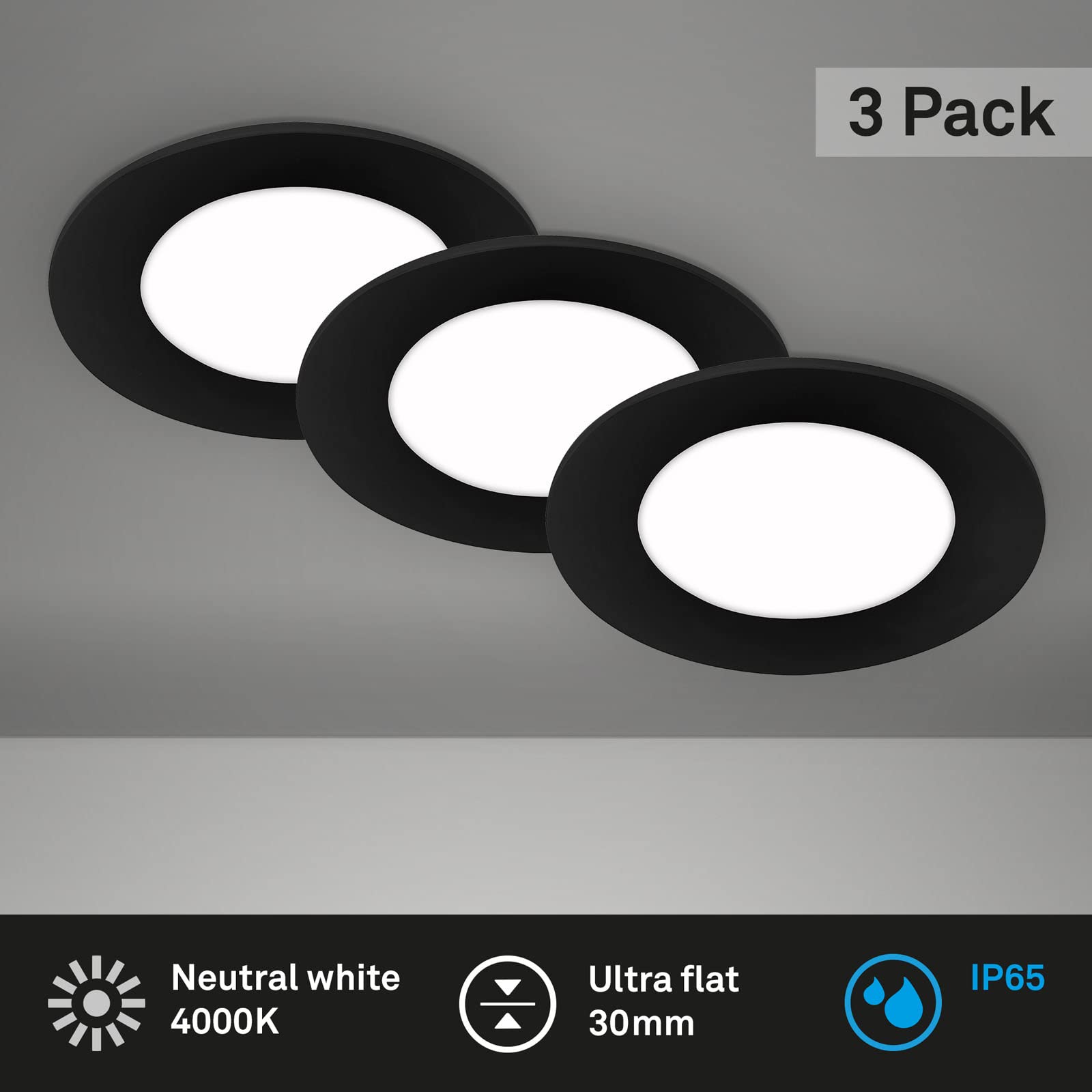 briloner-3er-set-led-einbaustrahler-ultraflach-ip65-schwarz image 2