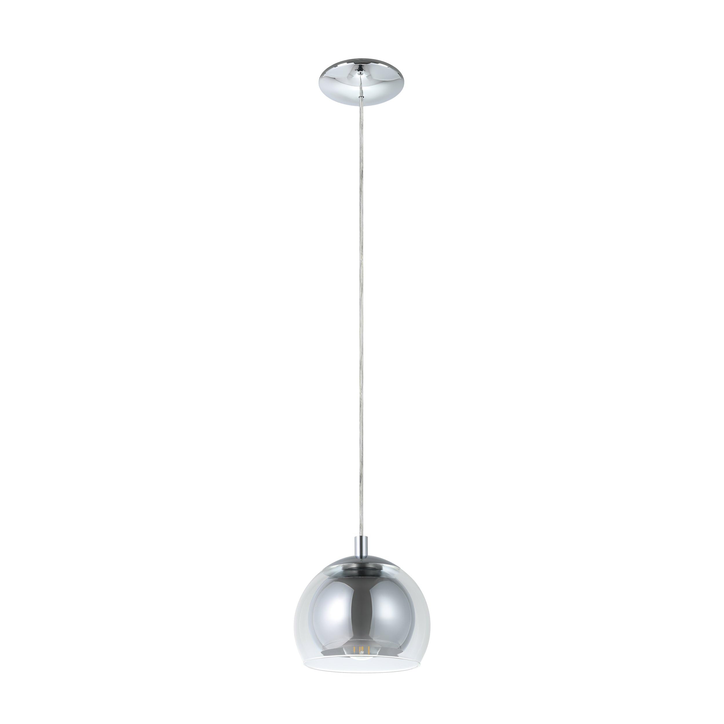 eglo-rocamar-pendelleuchte-1-flammig-h-ngelampe-metall-chrom-glas-klar-e27 image 2