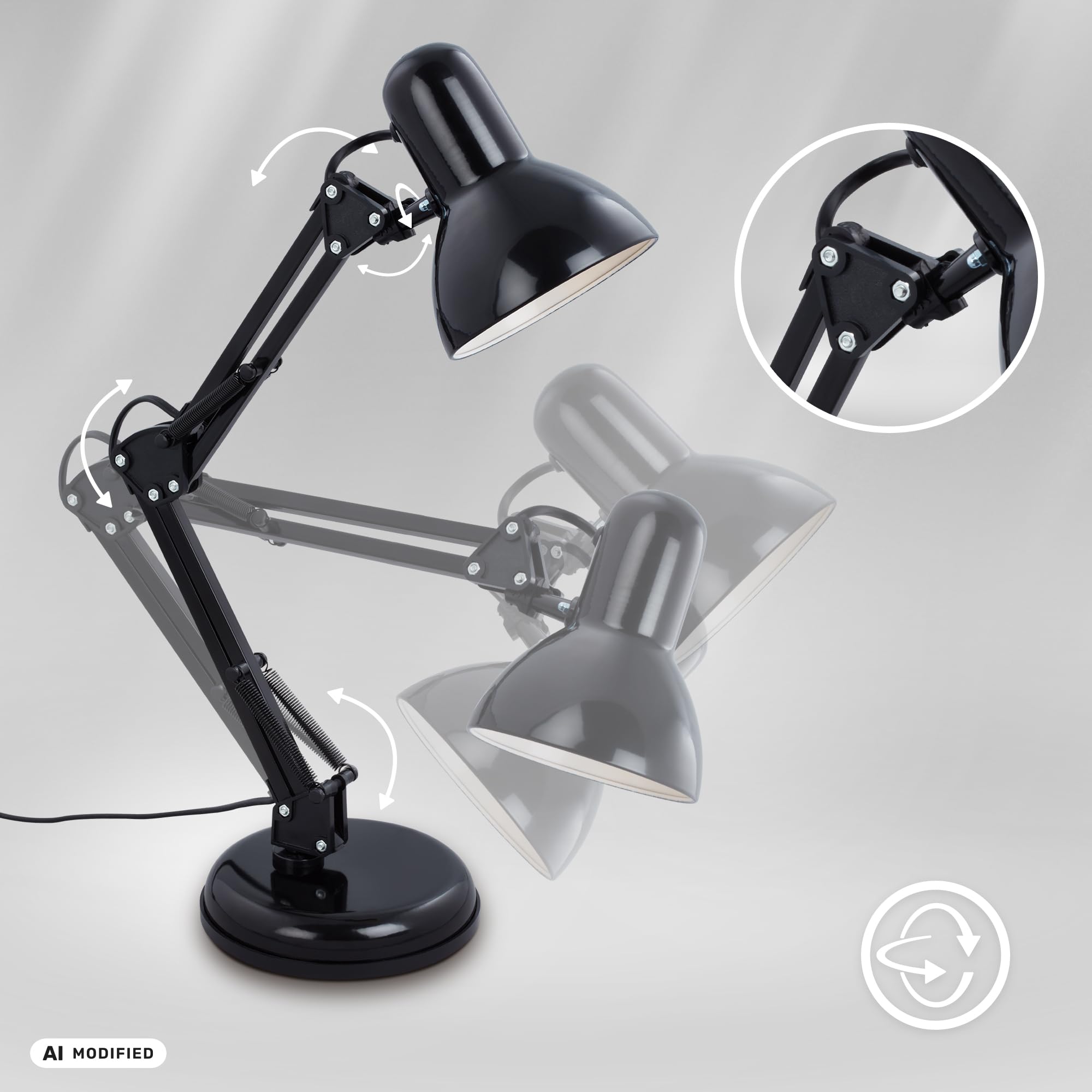 briloner-schreibtischlampe-vintage-schwenkbar-e14-schwarz-53-cm image 7