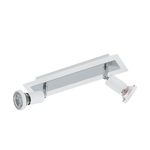 eglo-sarria-2-flammige-led-deckenleuchte-wei-chrom-gu10-schwenkbar image 6