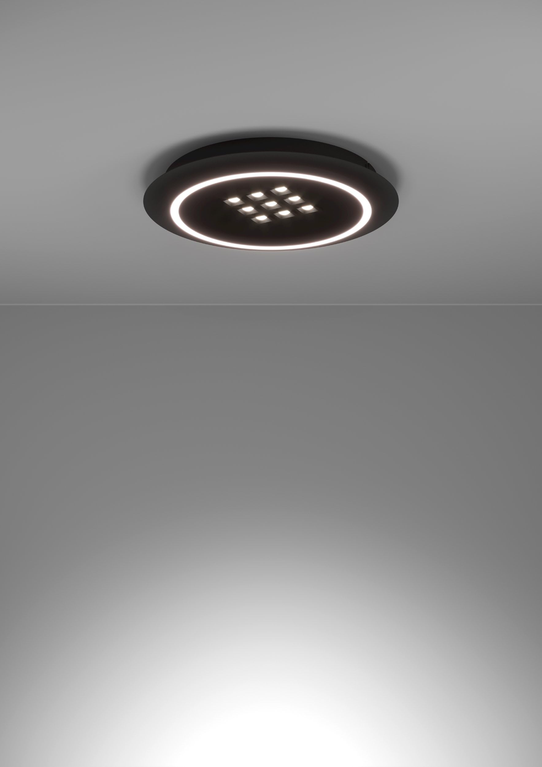 eglo-balazote-led-deckenleuchte-rund-38-cm-dimmbar-mit-fernbedienung-schwarz-wei image 2