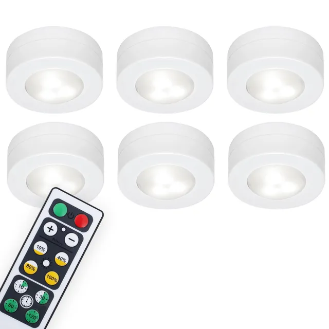 briloner-schrankbeleuchtung-mit-fernbedienung-led-unterbauleuchte-6er-set-wei-5- image 1