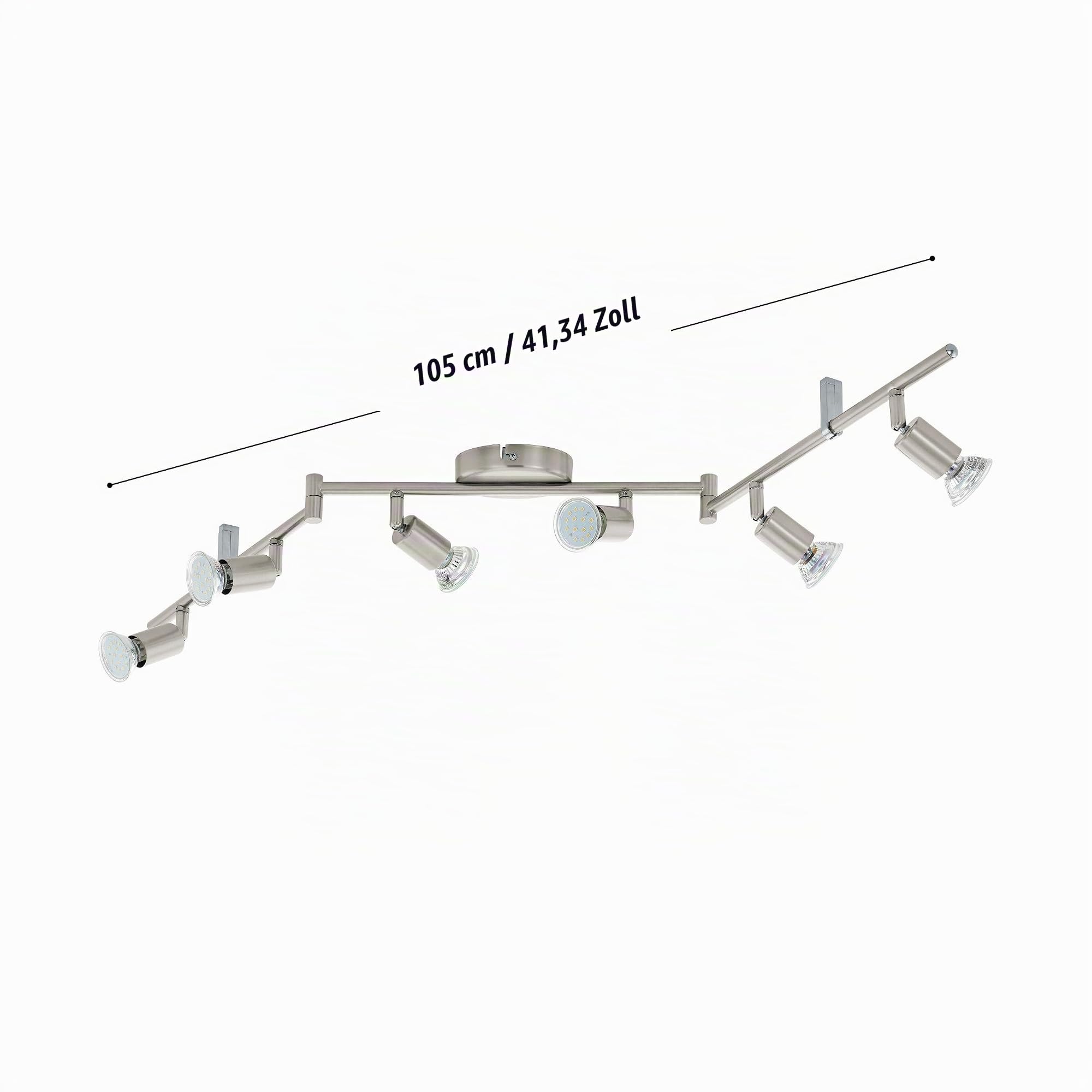 eglo-buzz-led-deckenleuchte-6-flammig-nickel-matt-105-cm-gu10 image 5