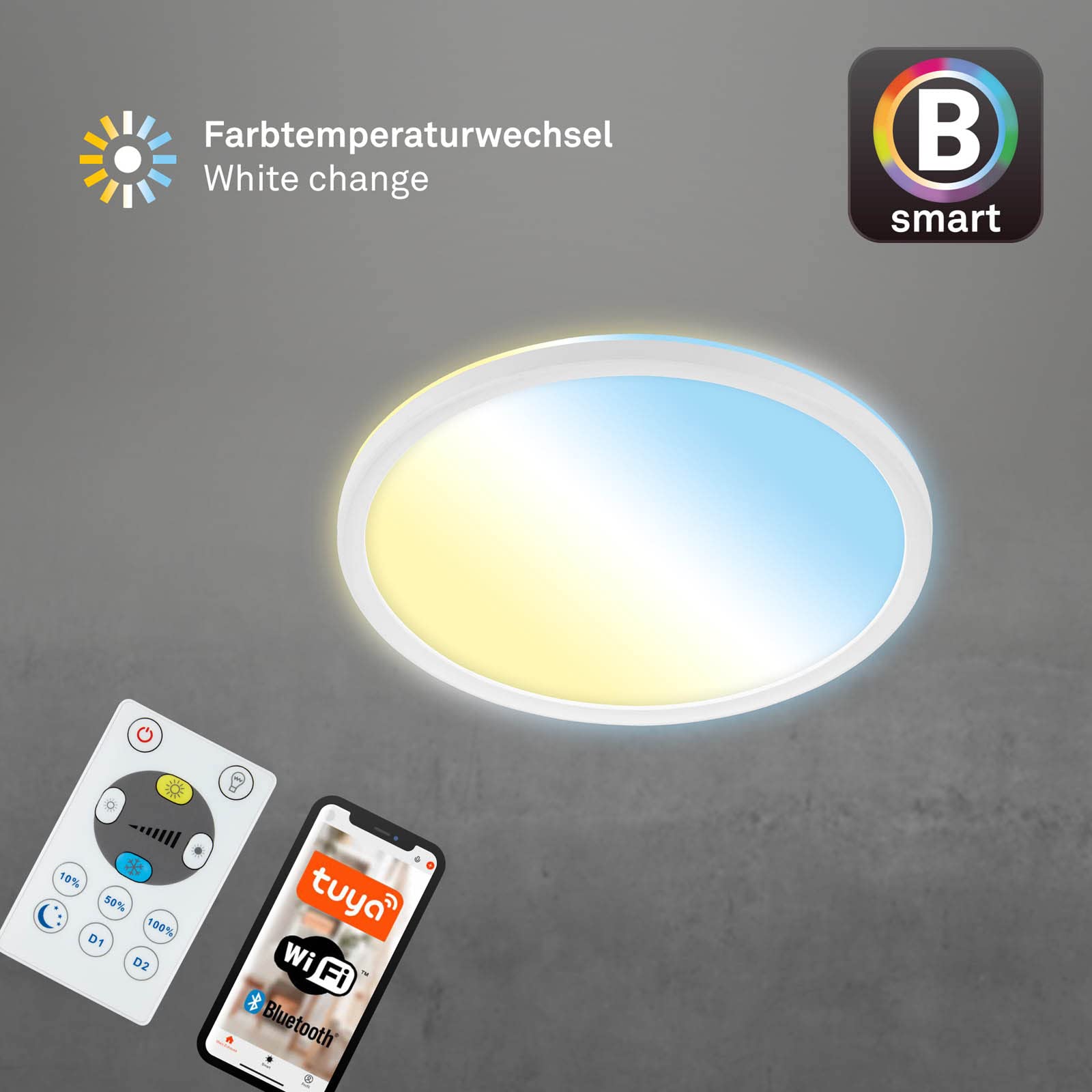 briloner-led-deckenlampe-flach-smart-home-alexa-18w-2400lm-mit-fernbedienung-wei image 6