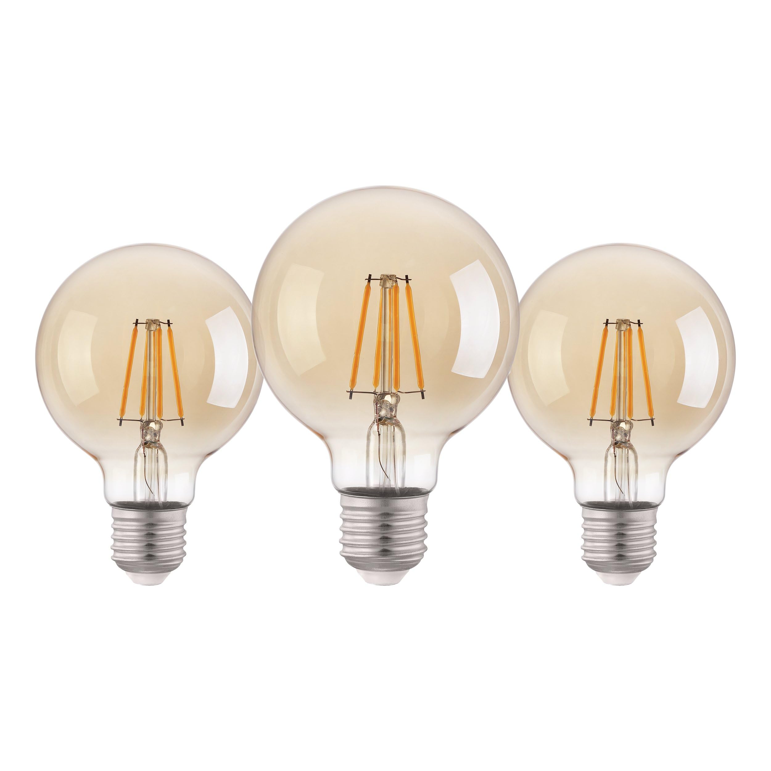 eglo-edison-vintage-3er-set-e27-led-globe-g80-amber-4w-2200k image 1