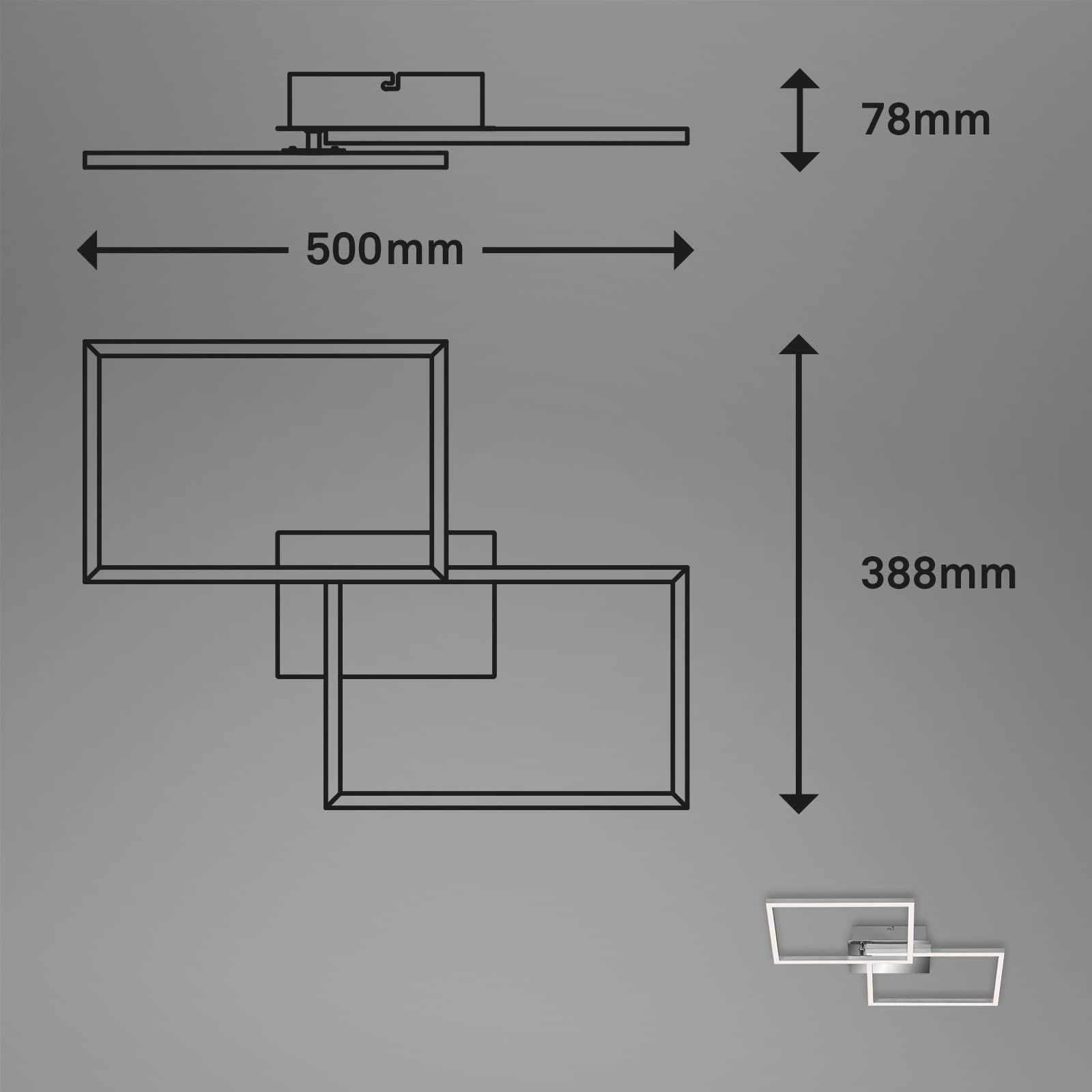 briloner-led-deckenlampe-dimmbar-mit-fernbedienung-50-x-38-8-x-7-8-cm-chrom-alu image 8