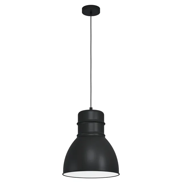 eglo-ebury-pendelleuchte-1-flammig-metall-schwarz-wei-38-cm-e27 image 1