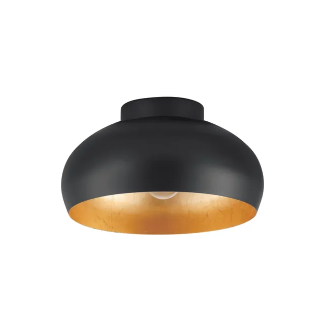 eglo-mogano-2-deckenleuchte-1-flammig-schwarz-gold-e27-28-cm image 1