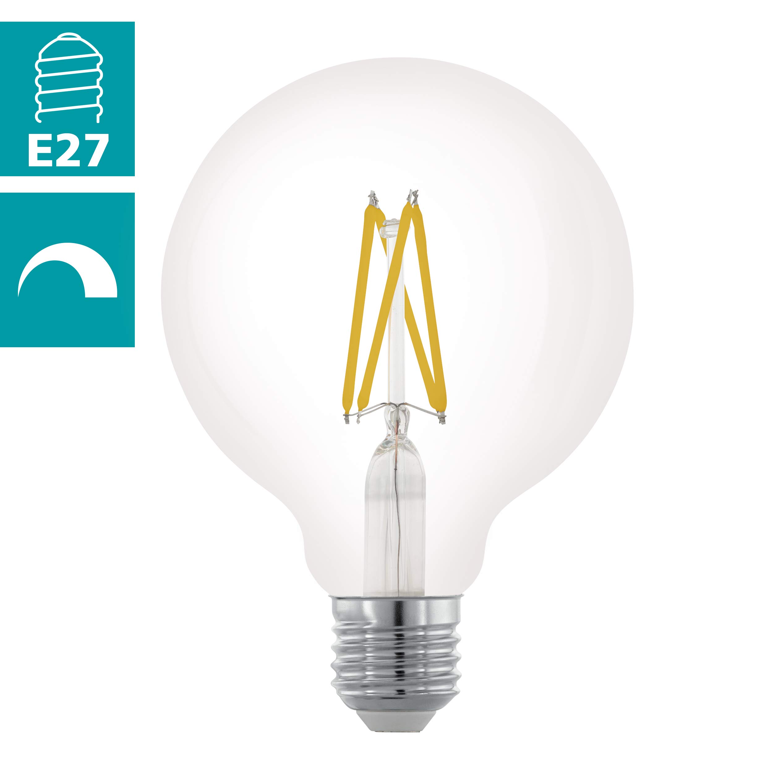 eglo-edison-e27-led-globe-dimmbar-6w-vintage image 2