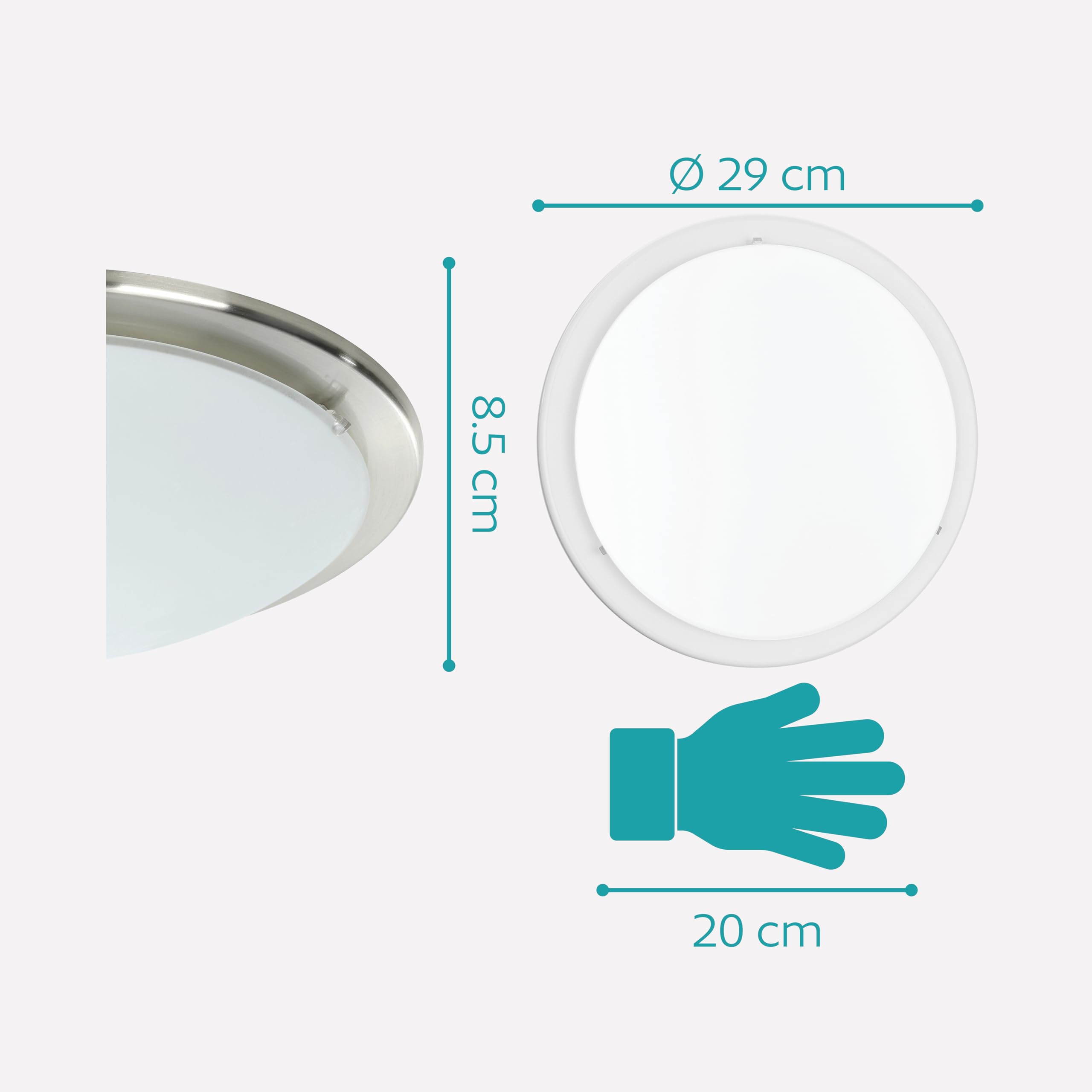 eglo-planet-led-deckenleuchte-29-cm-wei-decke-wand image 5