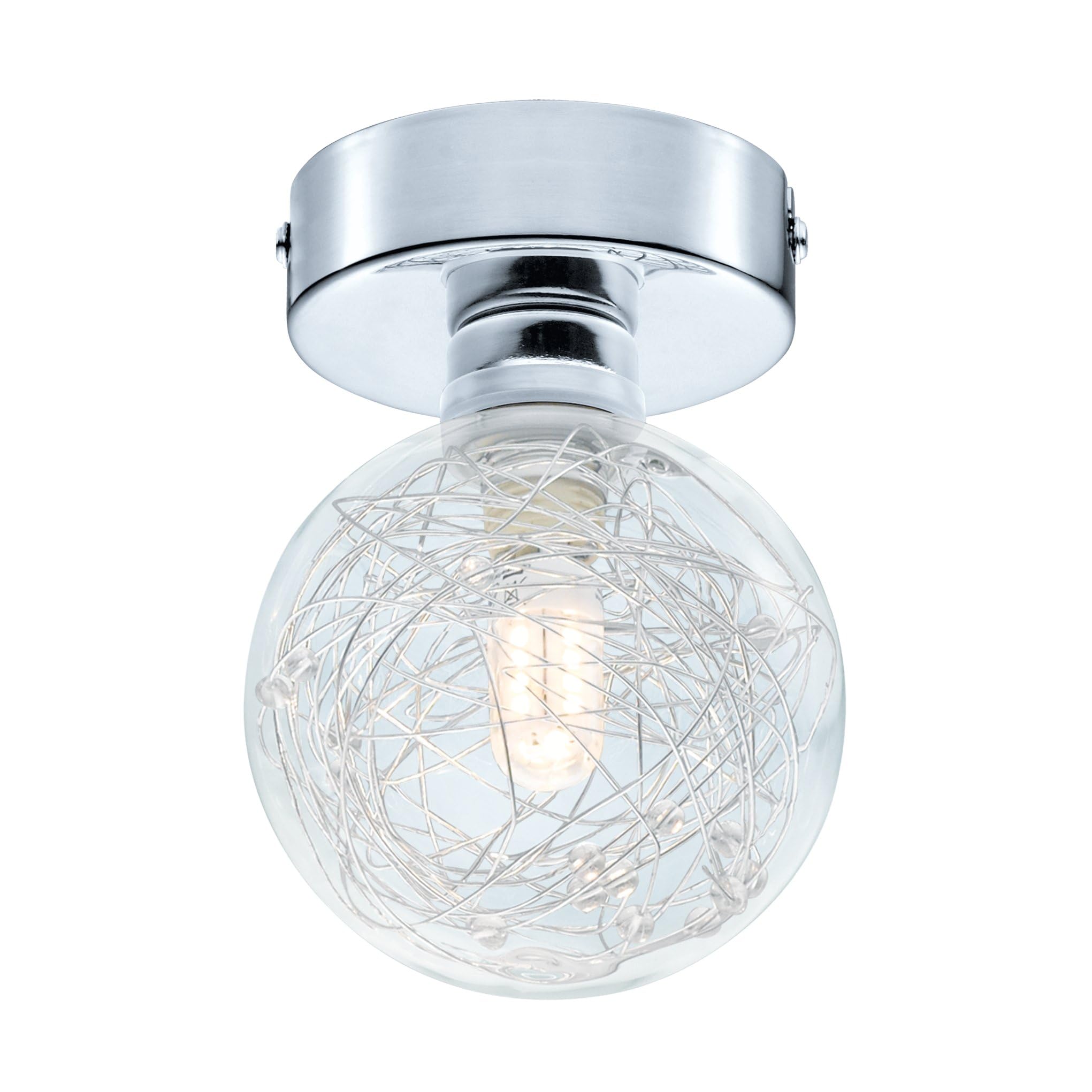 eglo-horae-deckenleuchte-g9-chrom-glas-mit-draht image 1
