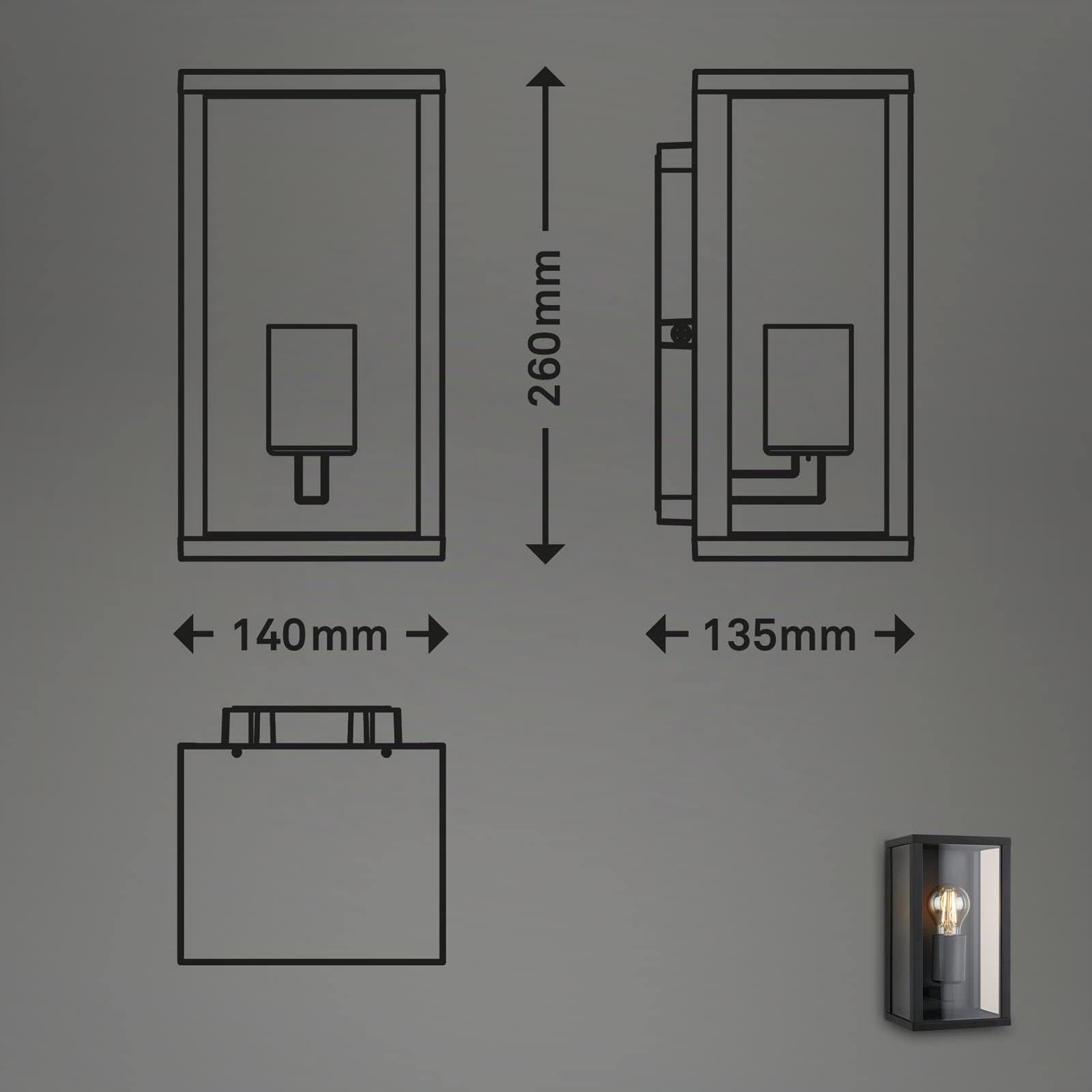 briloner-wandlampe-au-en-ip44-e27-schwarz-26x14x13-5-cm-mit-glas image 5