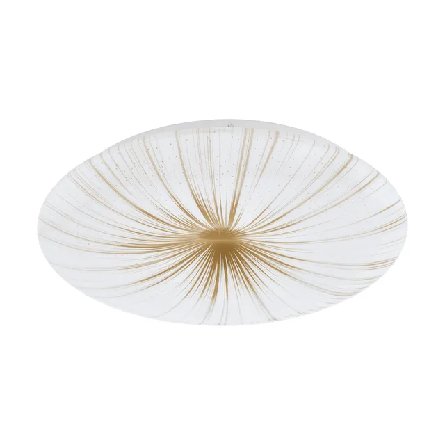 eglo-nieves-1-led-deckenlampe-41-cm-sternenhimmel-wei-gold-warmwei image 1
