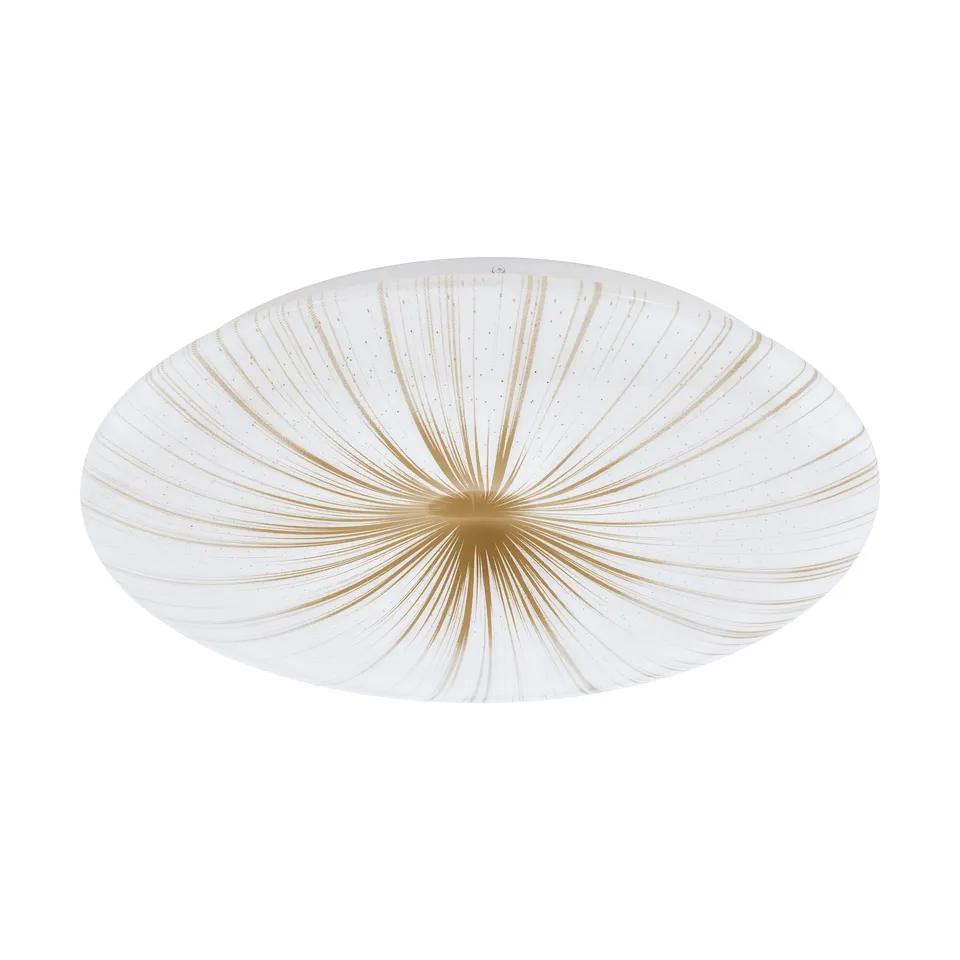 eglo-nieves-1-led-deckenlampe-41-cm-sternenhimmel-wei-gold-warmwei image 1