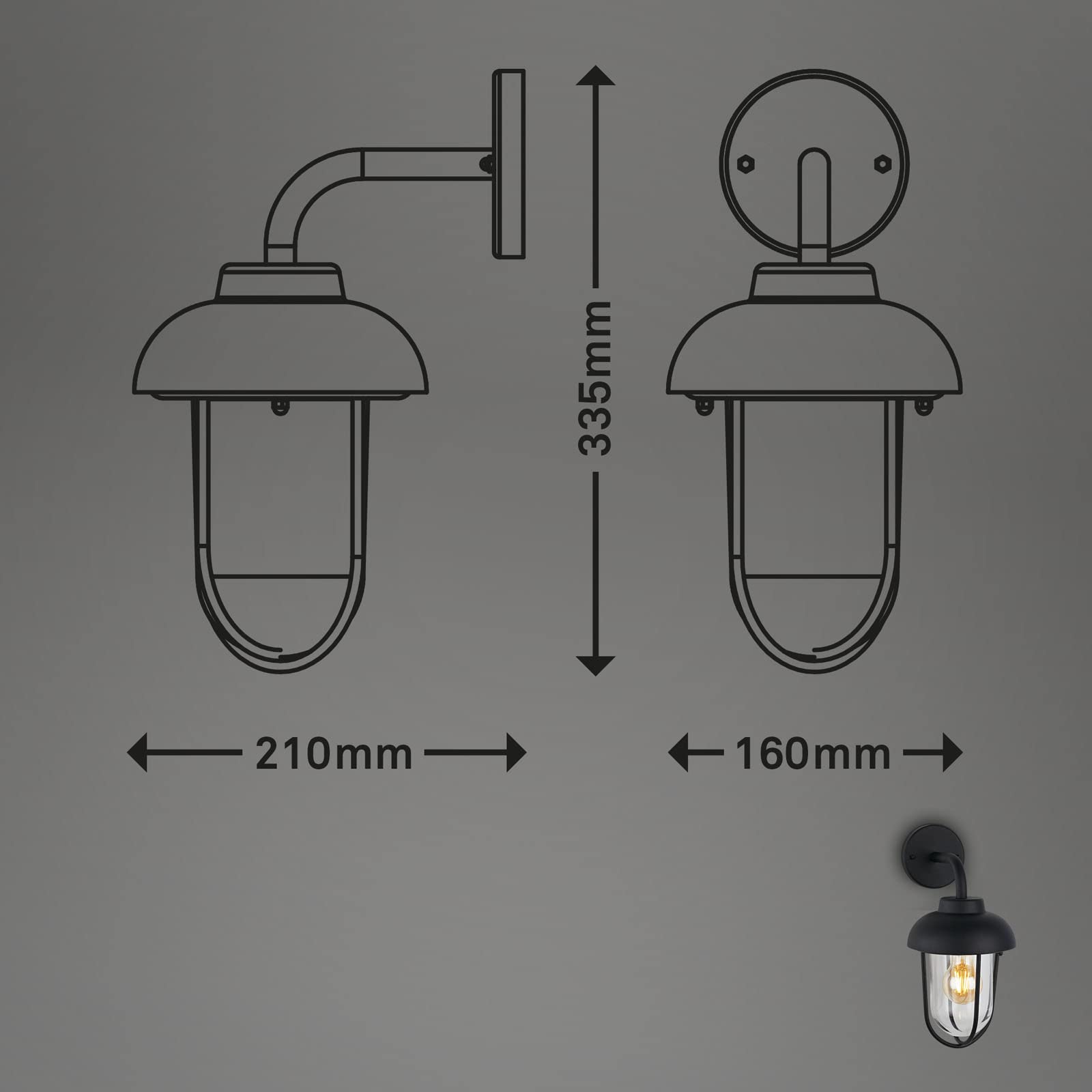 briloner-au-enlampe-retro-au-enwandleuchte-schwarz-e27-ip44-335x160x210mm image 5
