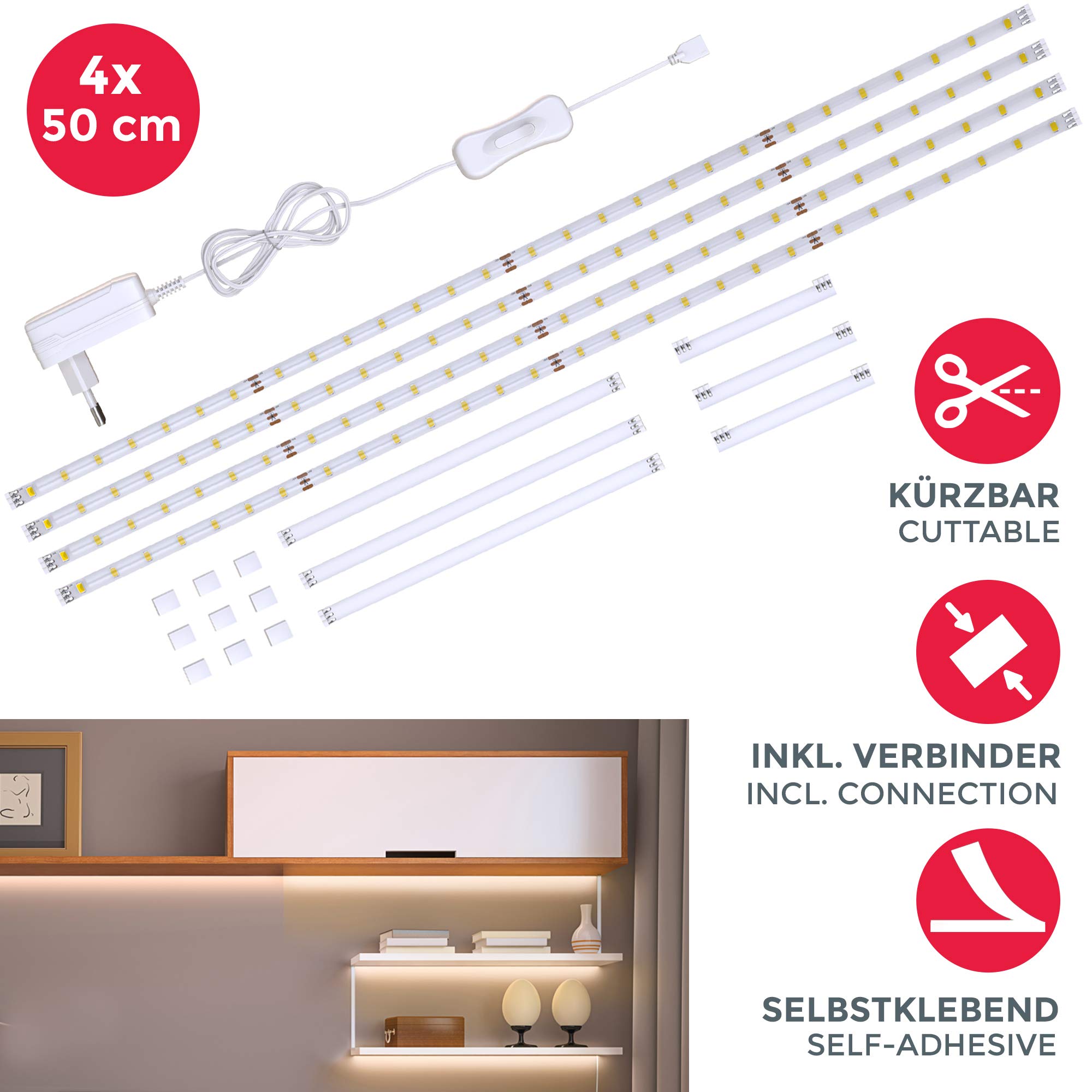 briloner-b-k-licht-led-leiste-4x-50-cm-unterbauleuchte-k-che-200-cm-wei-neutralw image 2
