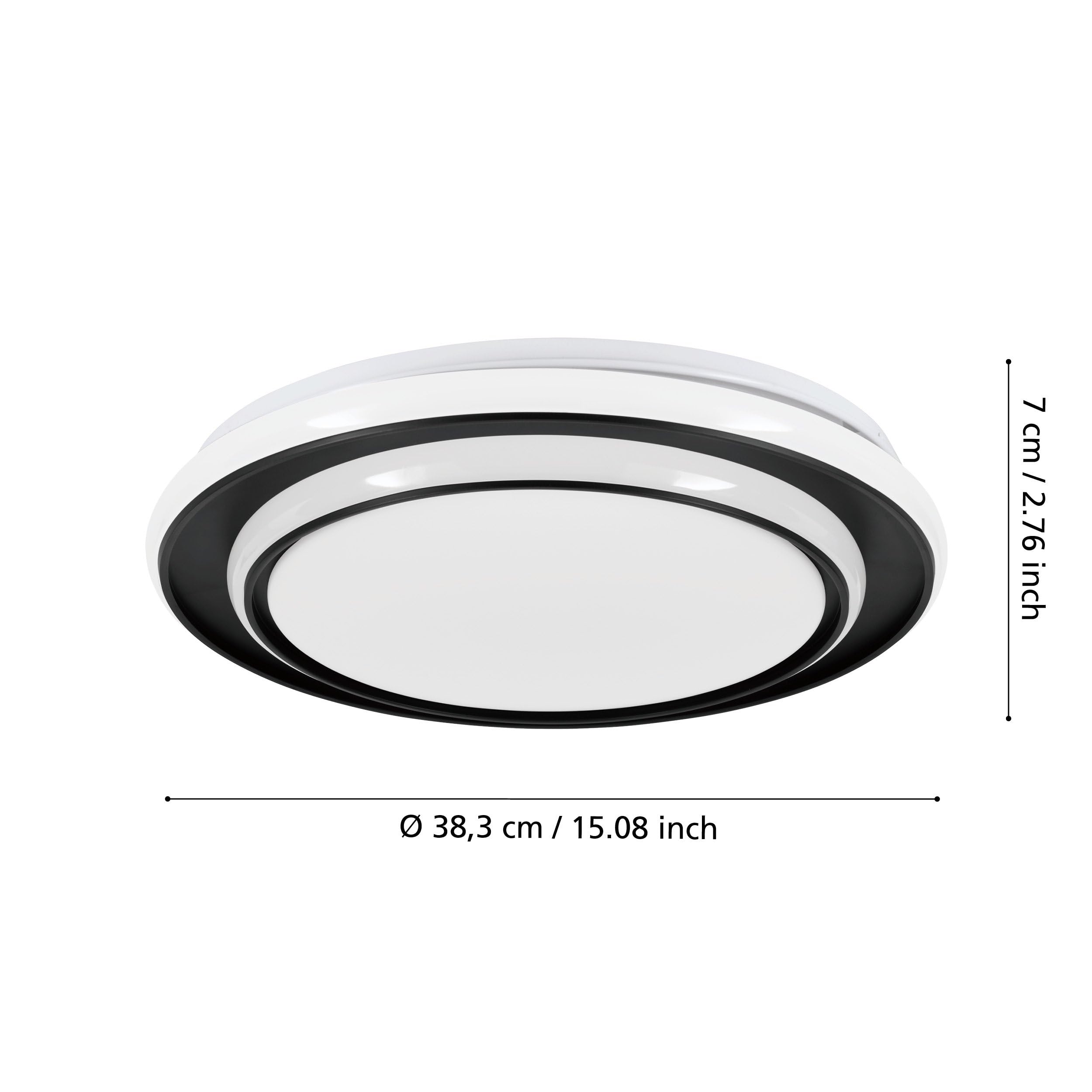 eglo-moschetta-led-deckenleuchte-rund-schwarz-wei-40-cm-mit-fernbedienung image 3