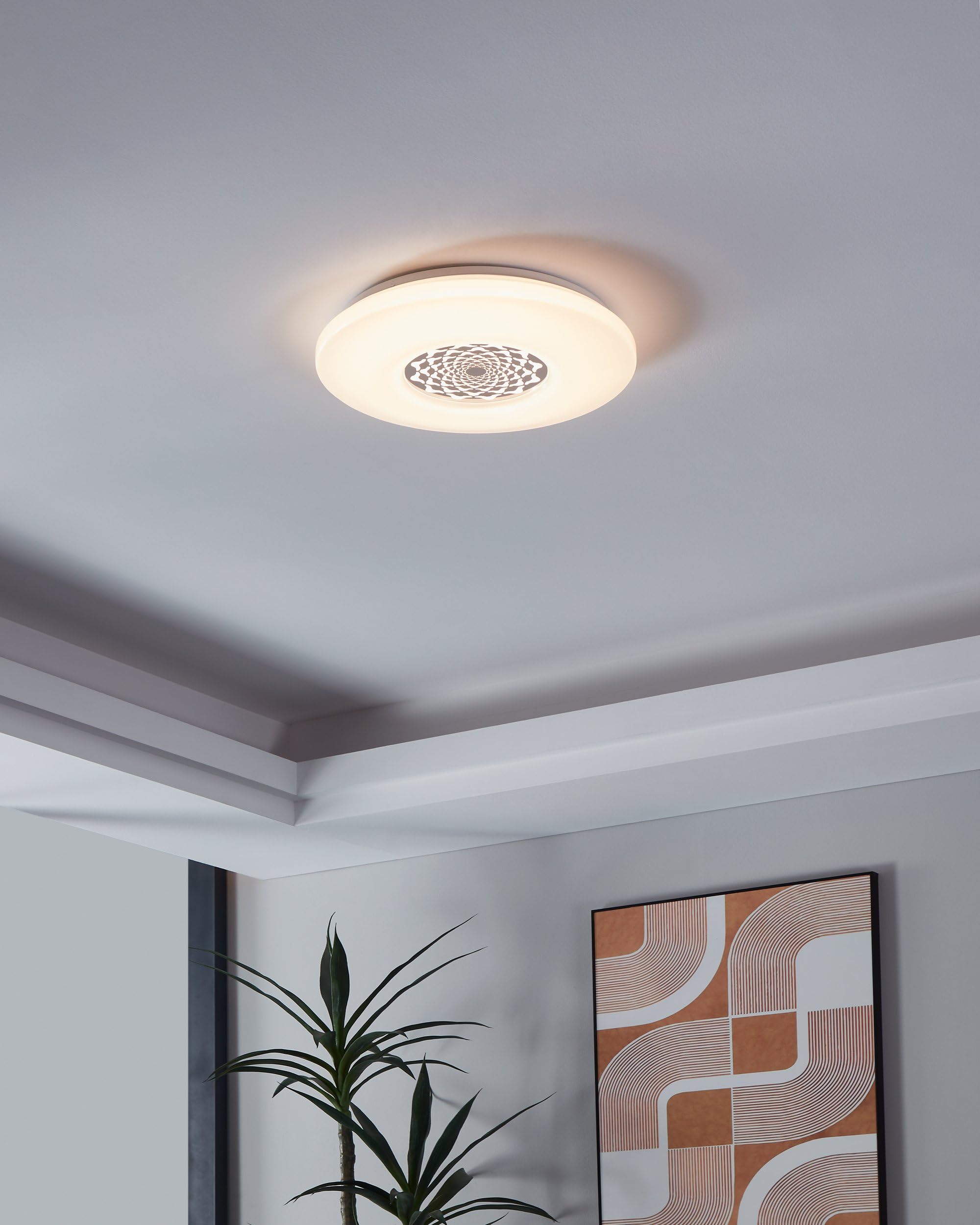 eglo-capasso-1-led-deckenlampe-rund-40-cm-wand-deckenleuchte-stahl-chrom-wei-mit image 3