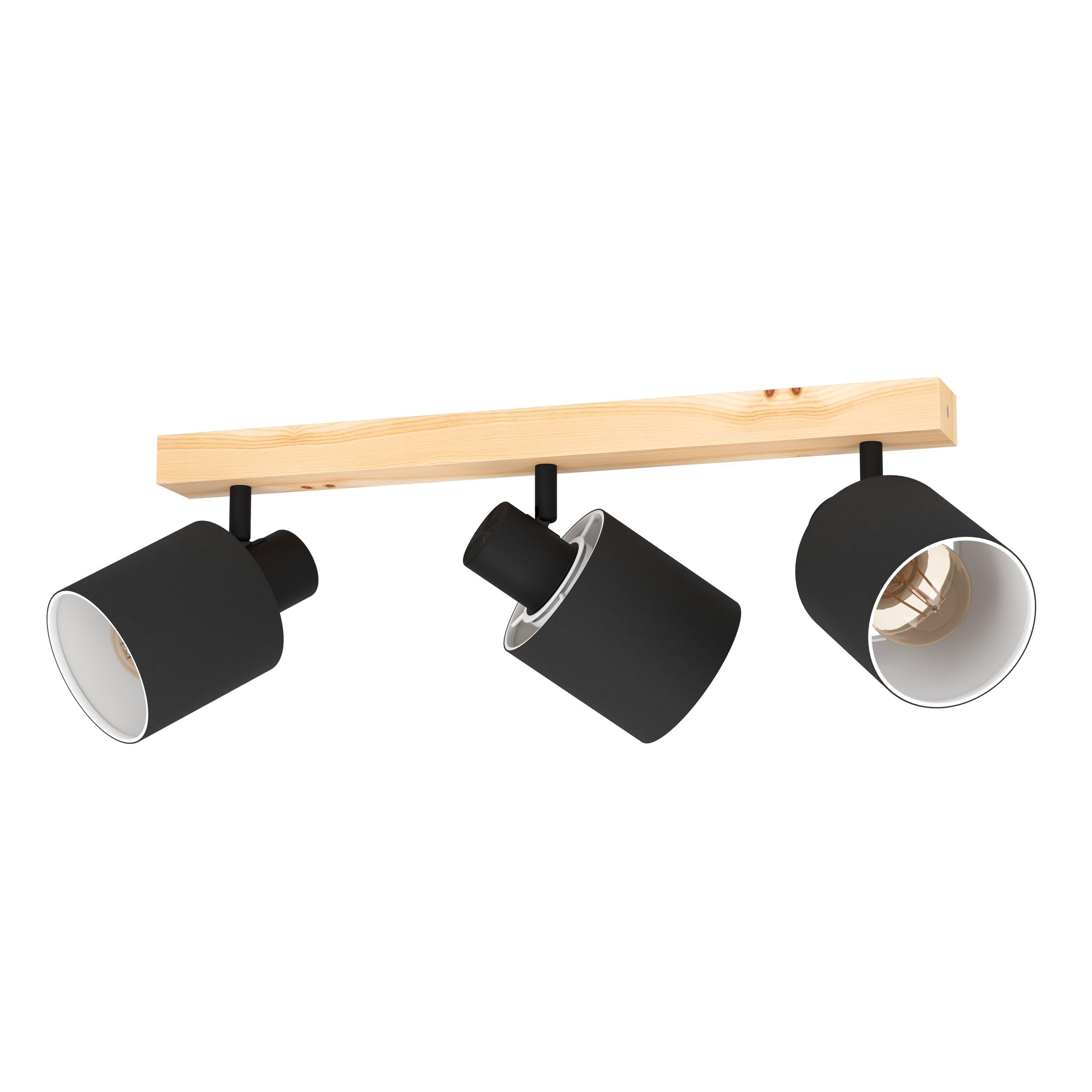 eglo-batallas-deckenstrahler-2-flammig-e27-holz-natur-schwarz-textilschirm image 8