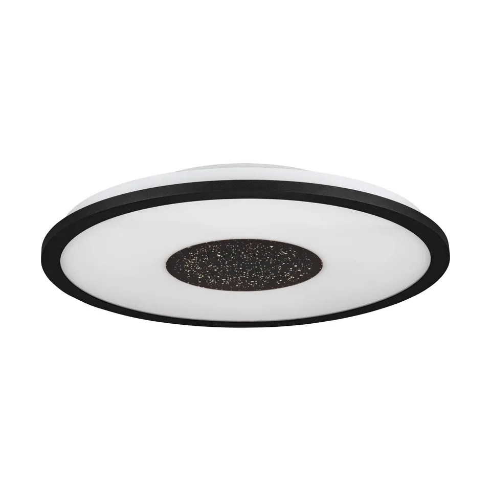 eglo-marmorata-led-deckenleuchte-45-cm-schwarz-wei-mit-sternenhimmel-effekt image 1