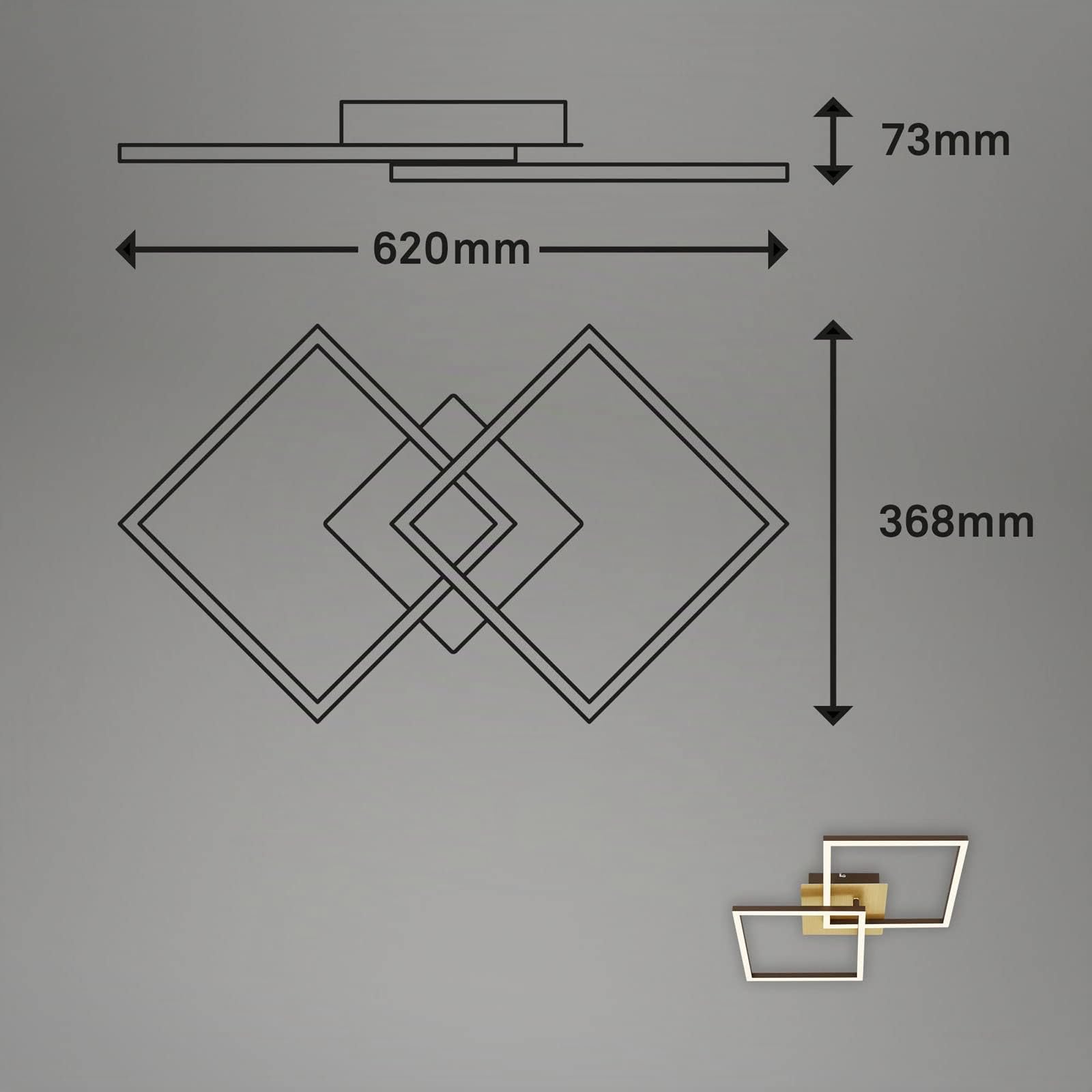 briloner-frame-led-deckenlampe-2-flammig-schwenkbar-gold-braun-620-mm-3210-017 image 7