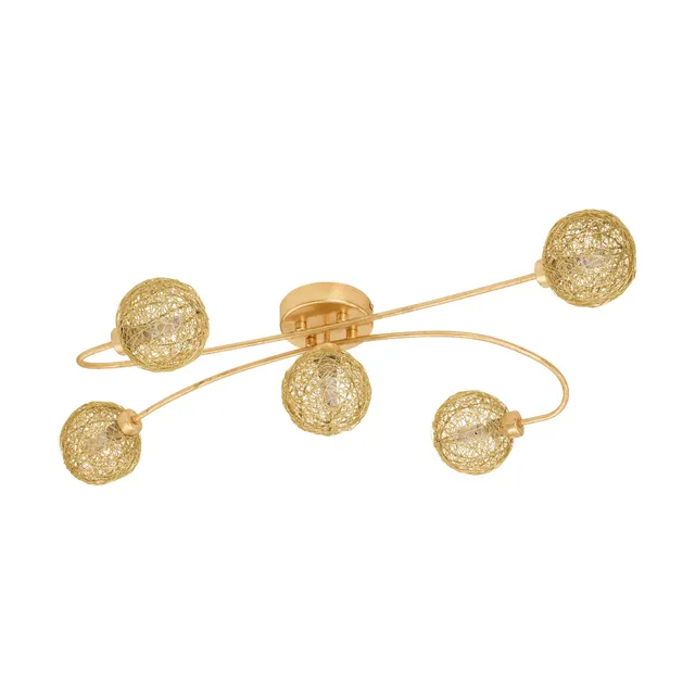 eglo-caris-led-deckenlampe-5-flammig-gold-74-5-cm-g9 image 1