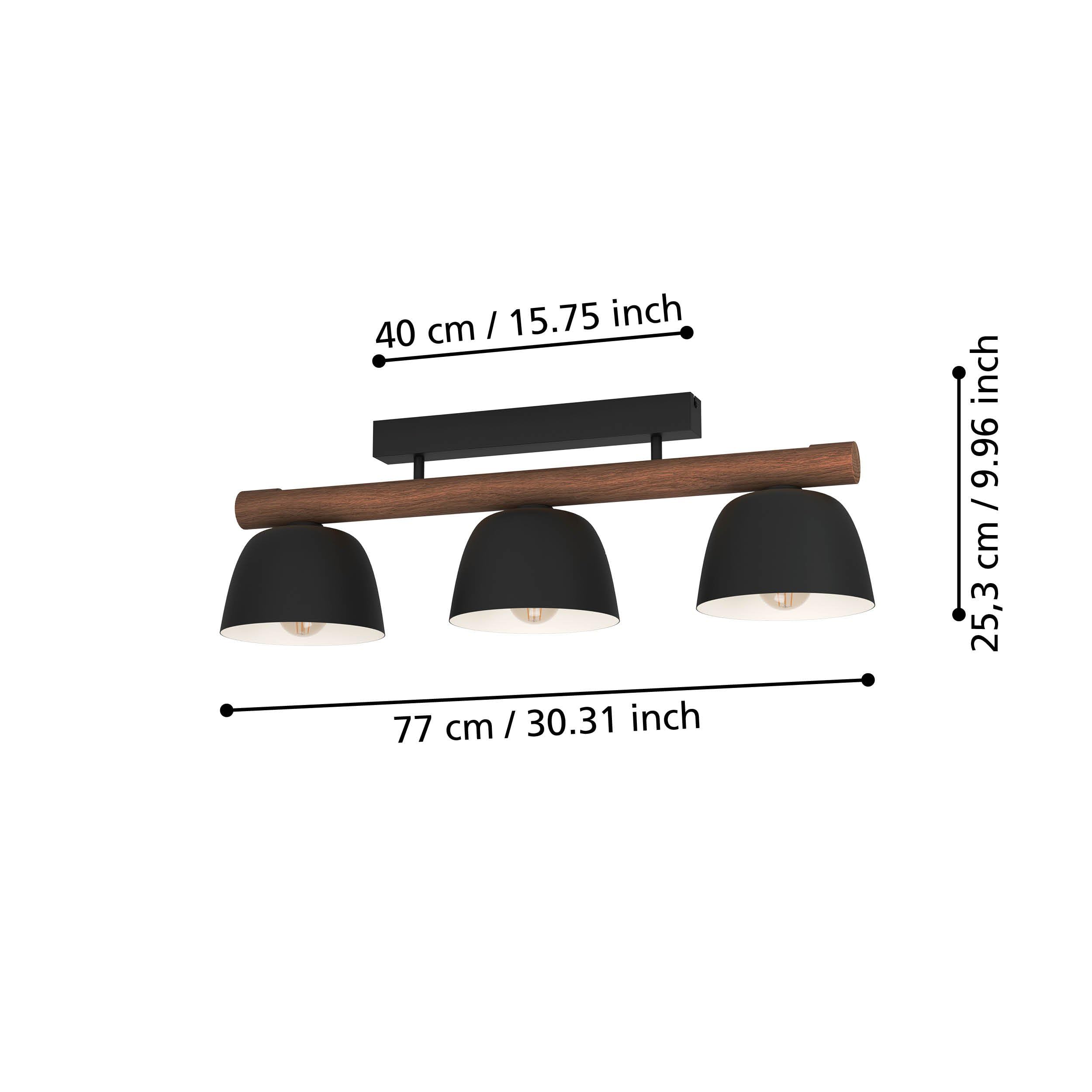 eglo-sherburn-3-flammige-deckenleuchte-80-cm-holz-metall-schwarz-wei-e27 image 3