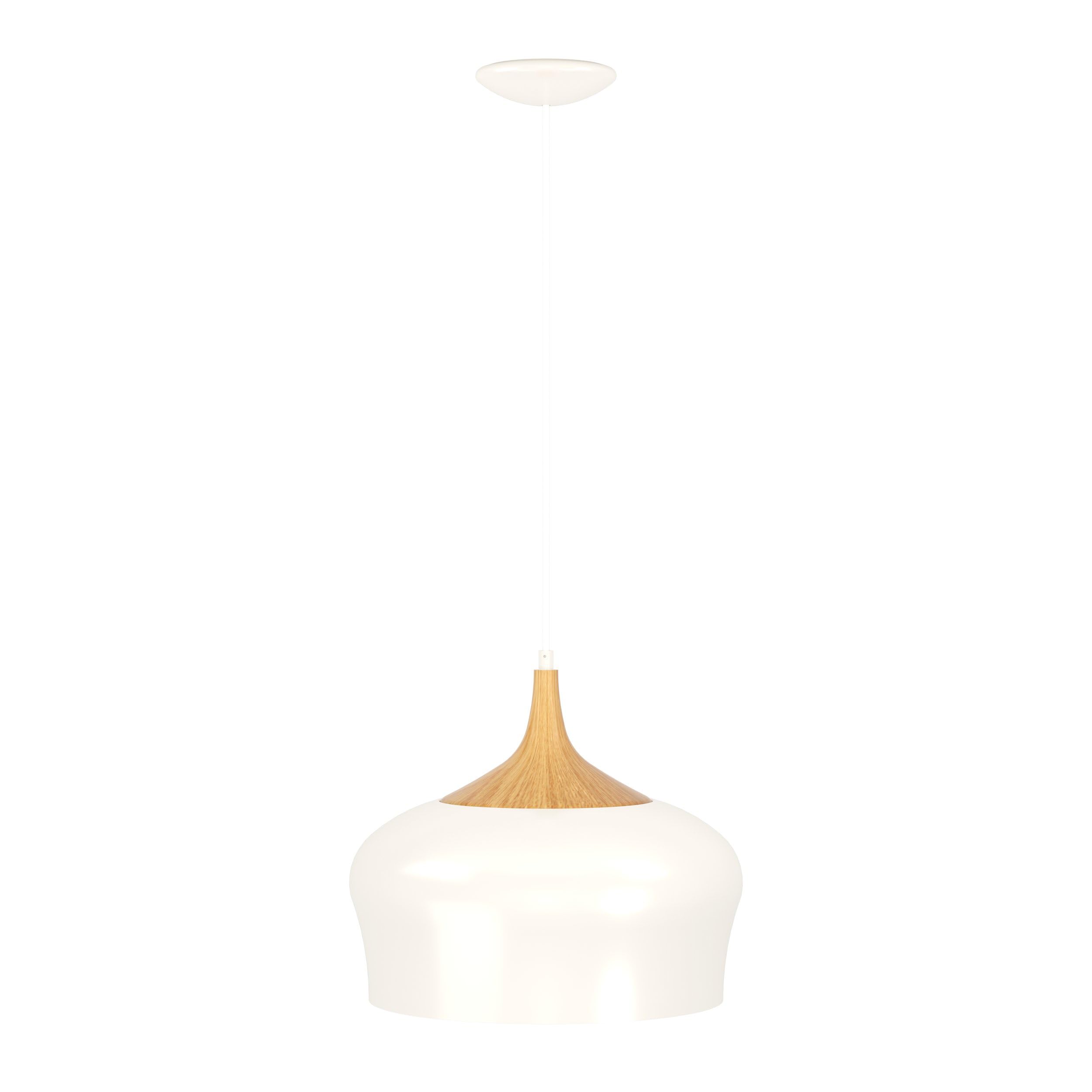 eglo-obregon-pendelleuchte-e27-35-cm-metall-creme-mit-holz-eiche image 2