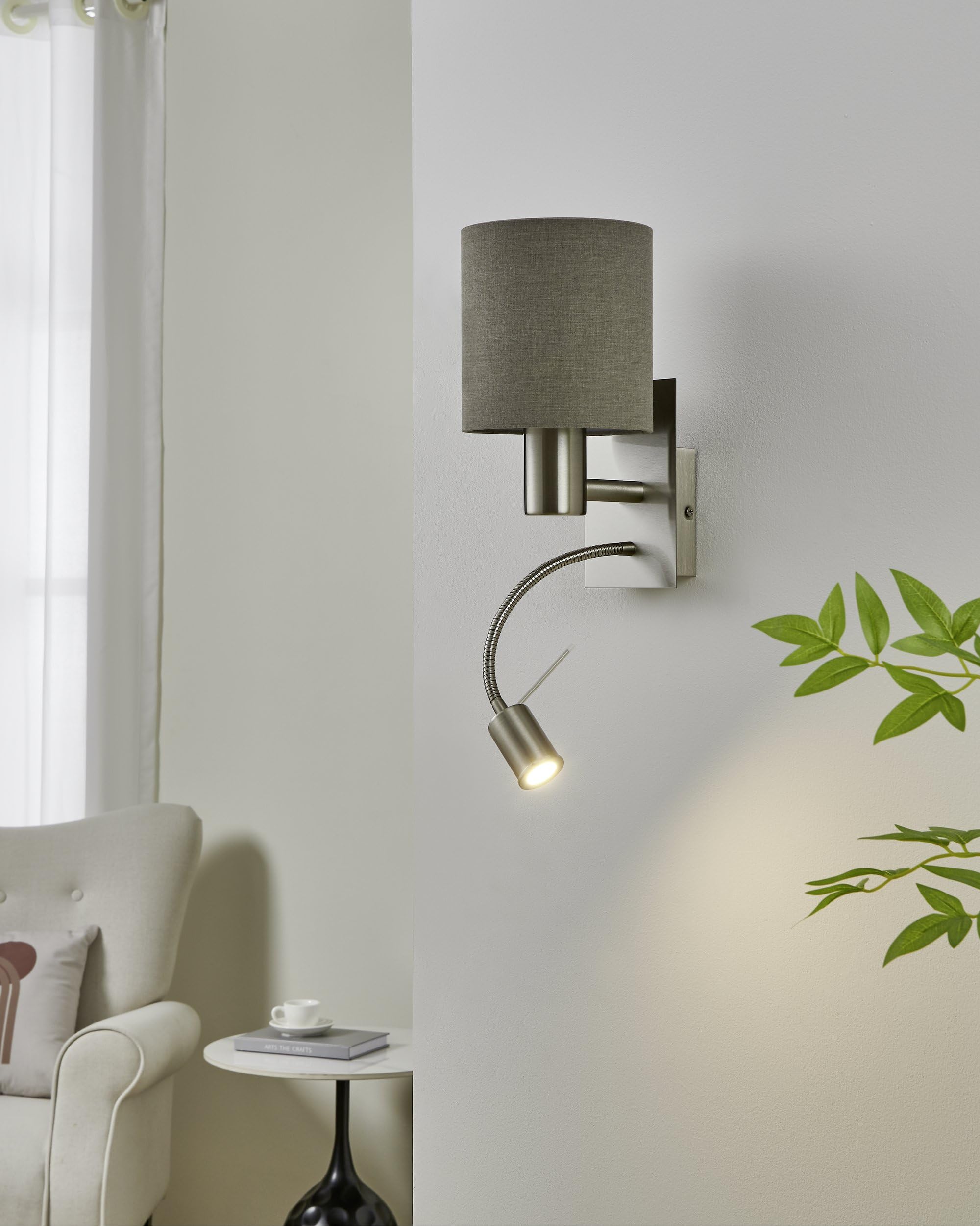 eglo-pasteri-wandlampe-2-flammig-textil-wandleuchte-grau-nickel-matt-mit-led-les image 5