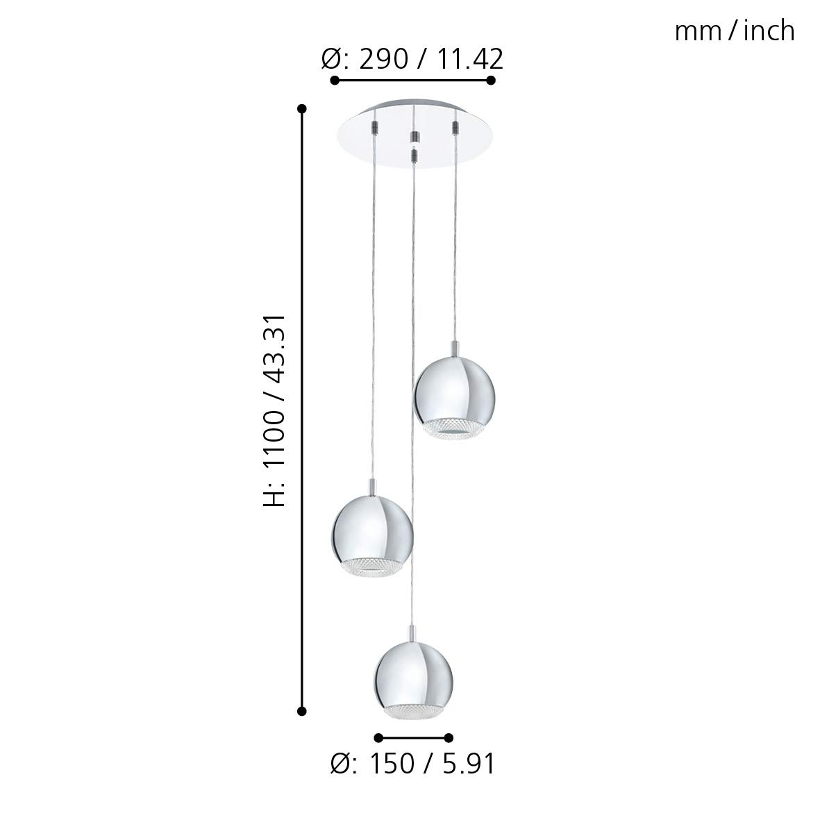 eglo-conessa-led-pendelleuchte-3-flammig-chrom-gu10-h-ngelampe-110-cm-inkl-leuch image 5