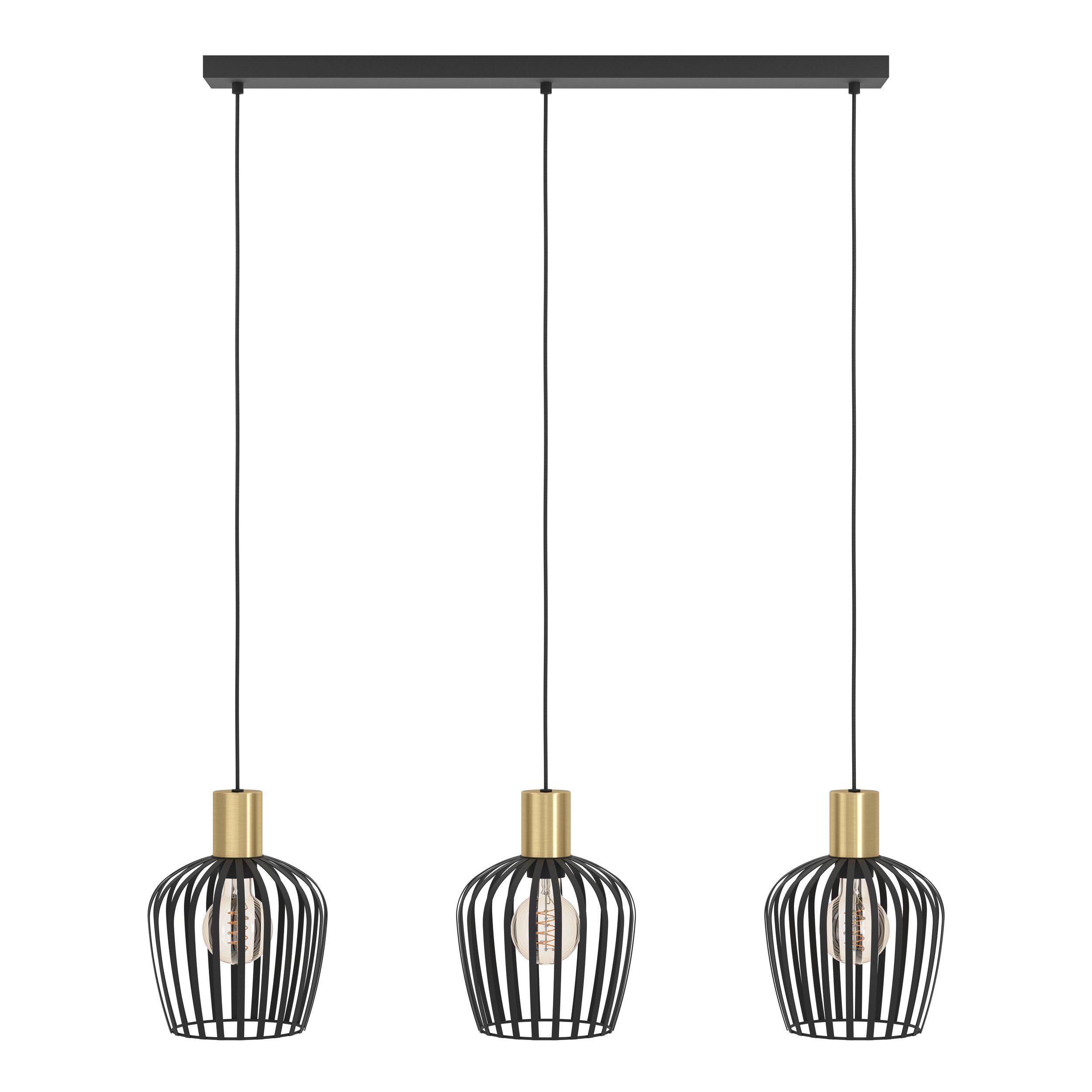 eglo-empoli-h-ngelampe-3-flammig-pendelleuchte-schwarz-messing-e27 image 2