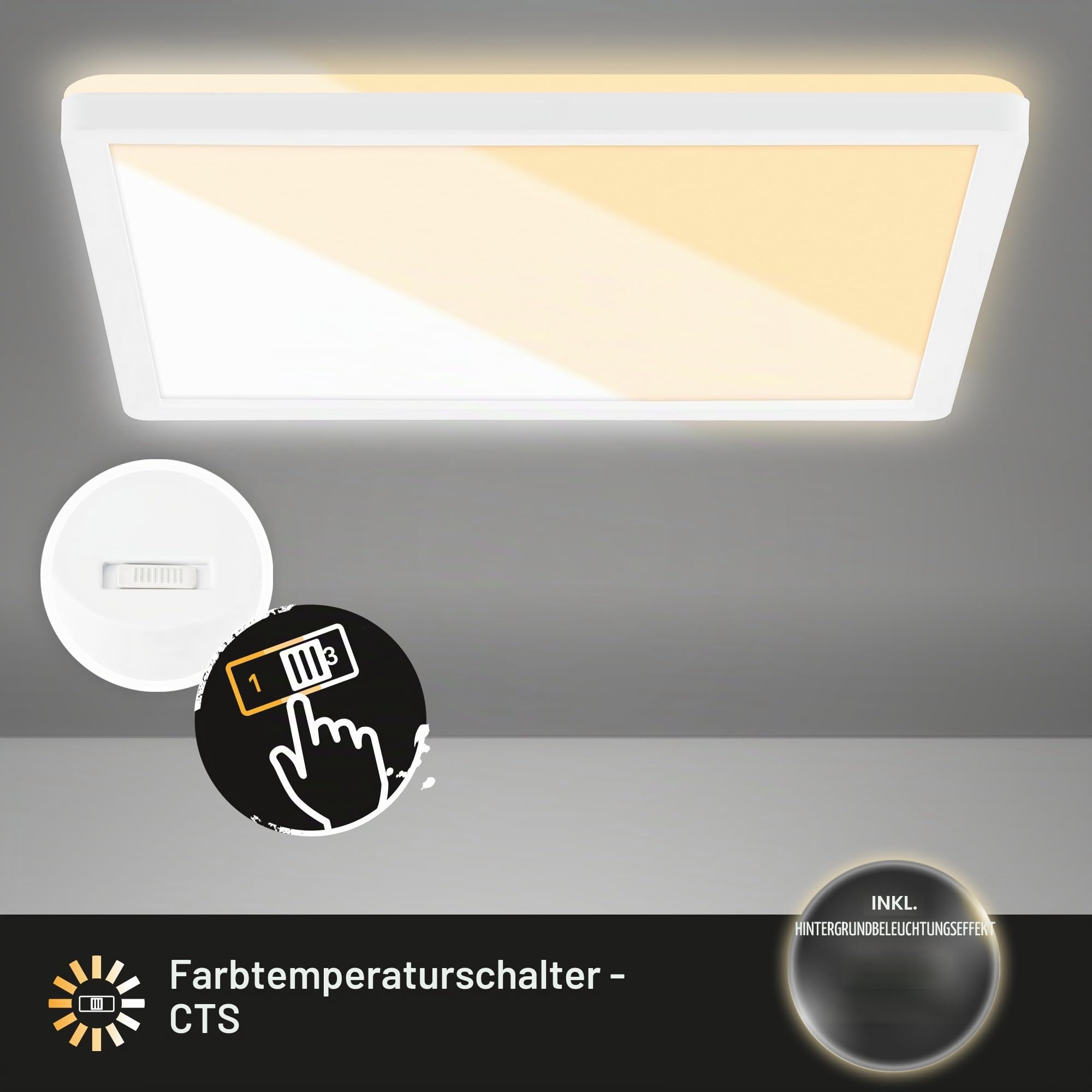 briloner-led-deckenlampe-flach-29-3-cm-mit-backlight-und-2000k-4000k-farbwahl image 2