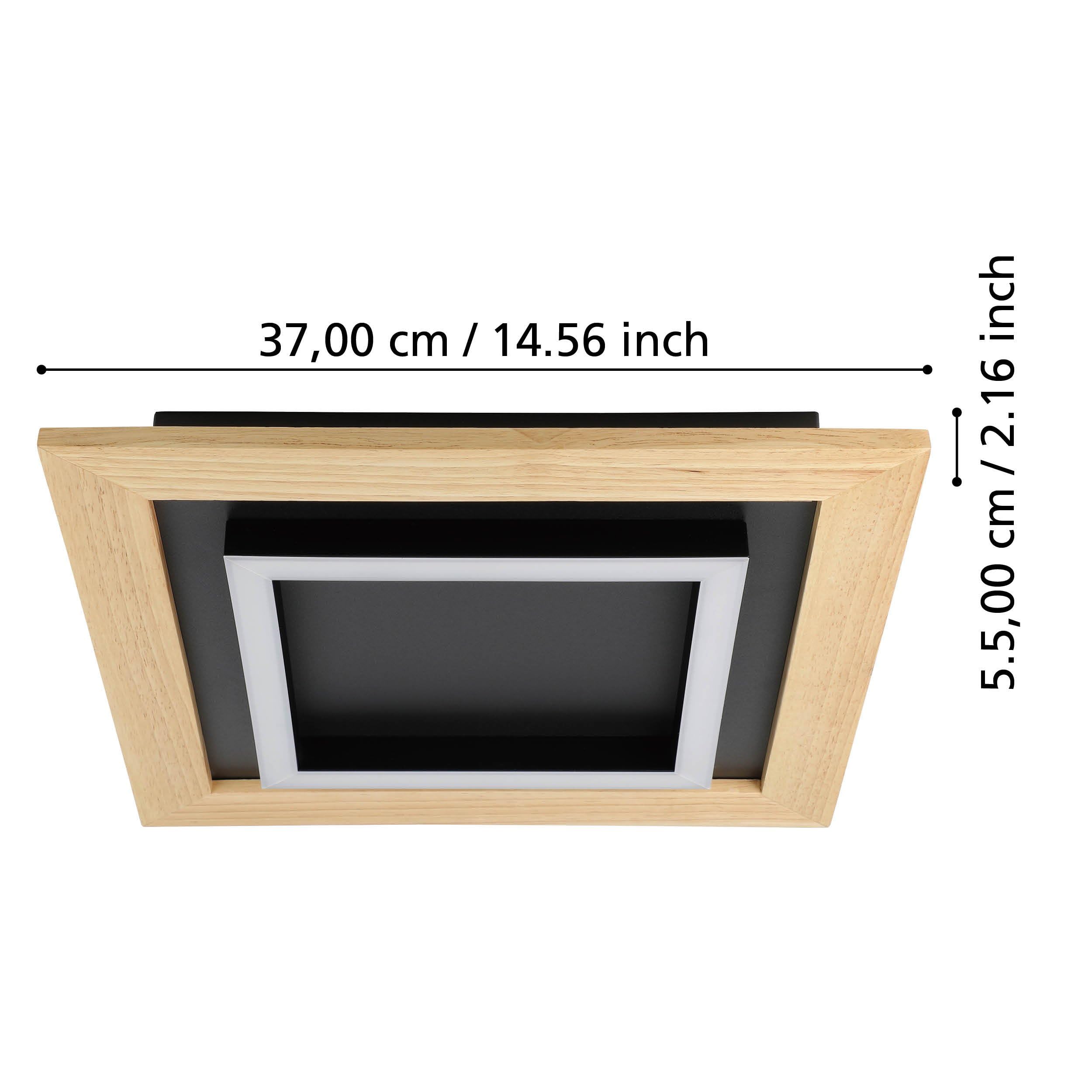 eglo-tirrenara-led-deckenleuchte-quadratisch-37-x-37-cm-holz-metall-schwarz-dimm image 8