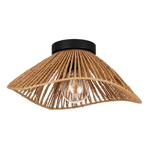 eglo-lavister-deckenlampe-japan-stil-39-cm-schwarz-mit-papier-natur-e27 image 7