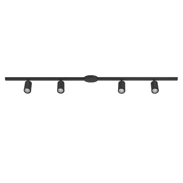 eglo-easy-track-hochvolt-schienensystem-set-192-5-cm-4x-gu10-spots-schwarz image 1