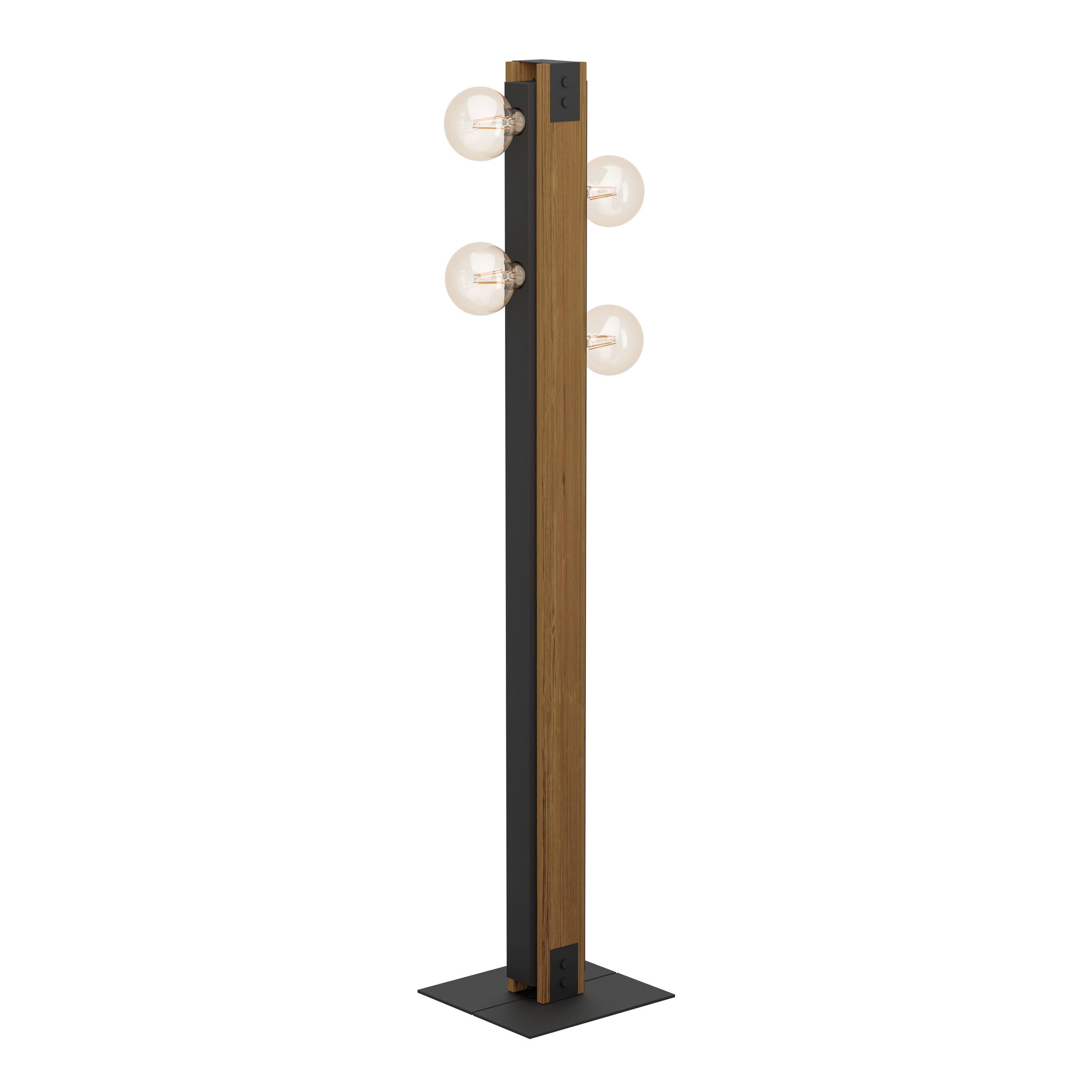 eglo-layham-5-flammige-pendelleuchte-vintage-industrial-schwarz-natur-e27 image 7