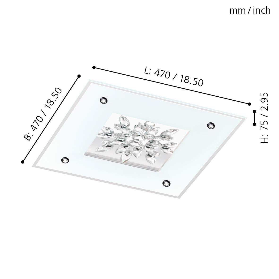 eglo-benalua-1-led-deckenleuchte-47-cm-dimmbar-wei-kristall image 3