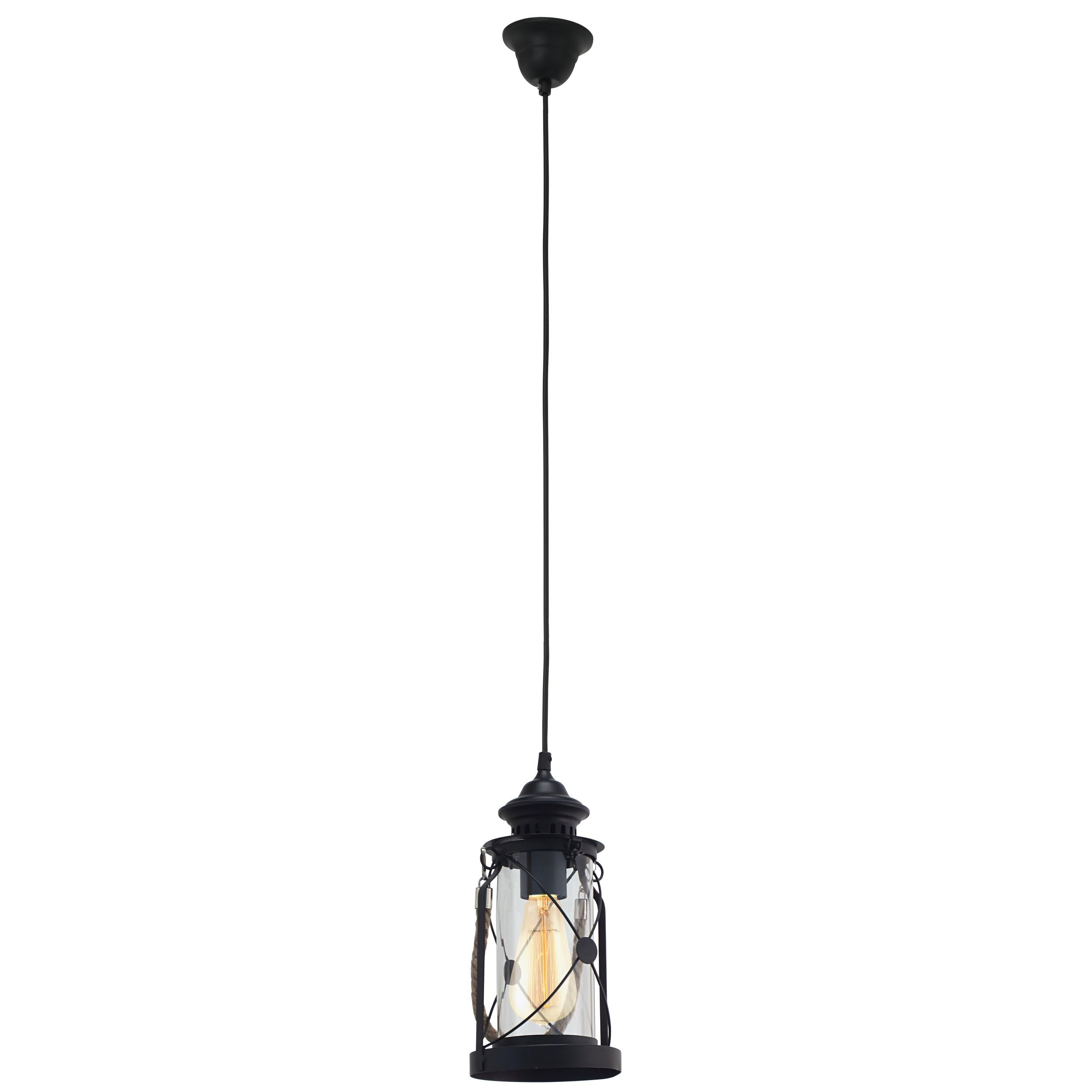 eglo-bradford-tischlampe-vintage-laterne-schwarz-glas-e27 image 8