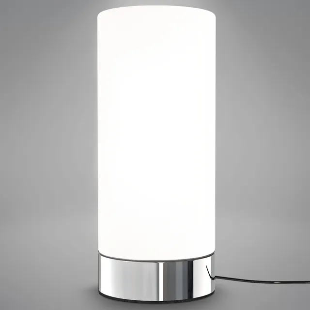 b-k-licht-nachttischlampe-touch-dimmbar-tischleuchte-e14-glas-wei-chrom-24-5x11- image 1
