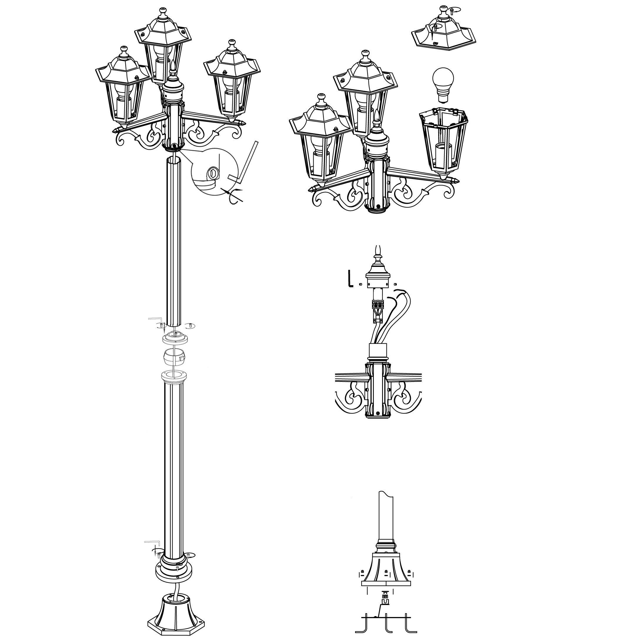 eglo-laterna-5-3-flammige-au-en-stehleuchte-192cm-wei-aluguss-e27-ip44 image 7