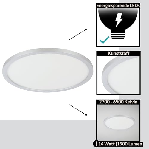 eglo-campaspero-led-deckenleuchte-rund-30-cm-dimmbar-mit-fernbedienung-wei-grau image 8