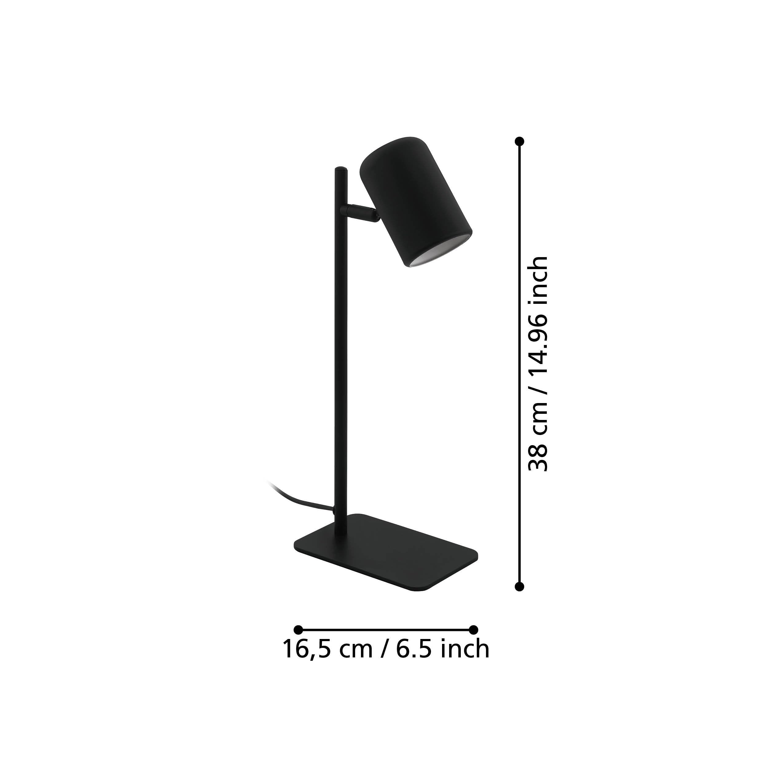 eglo-ceppino-led-tischlampe-gu10-schwarz-schwenkbar-38-cm image 4