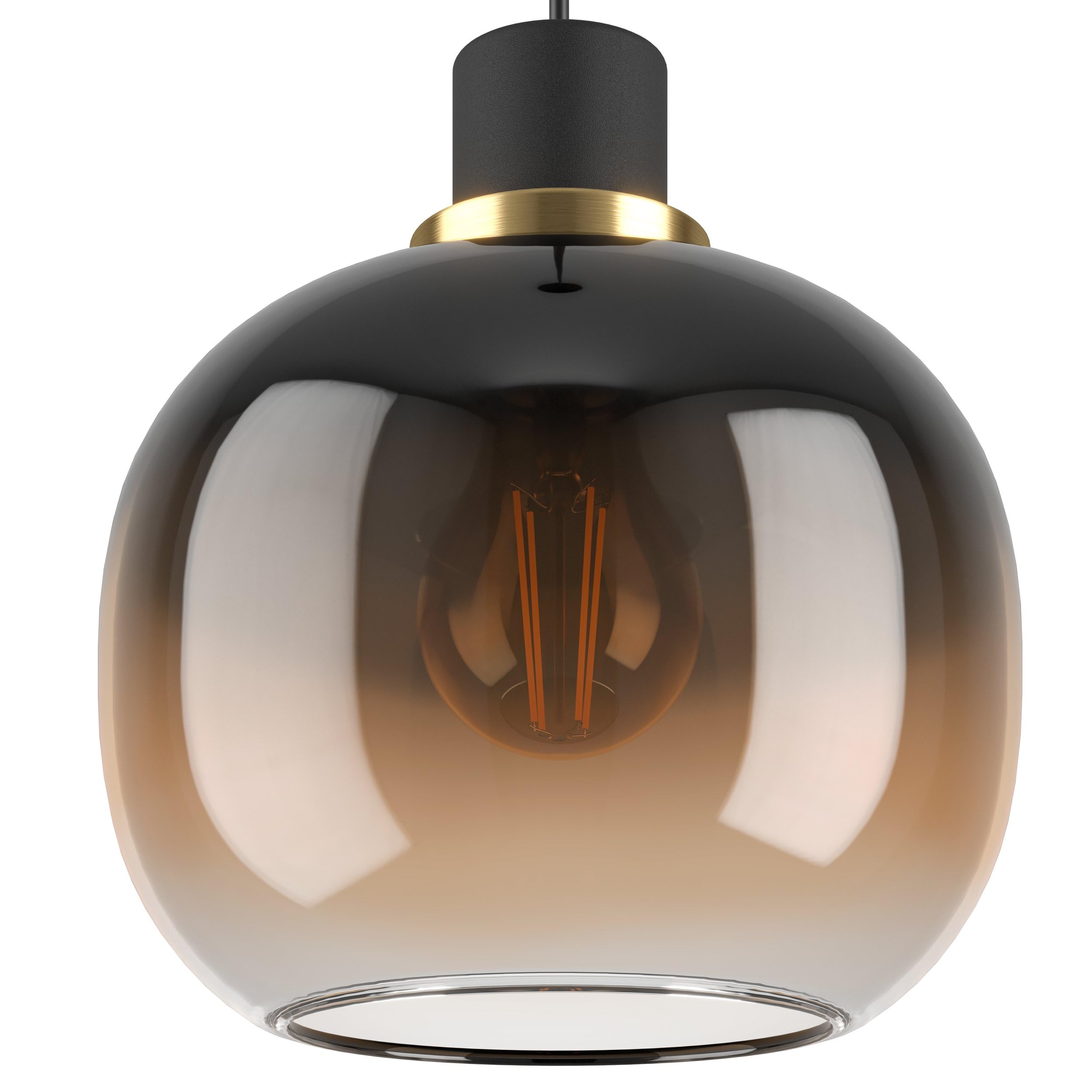eglo-oilella-h-ngelampe-e27-rauchglas-19-cm-schwarz-braun-messing image 3