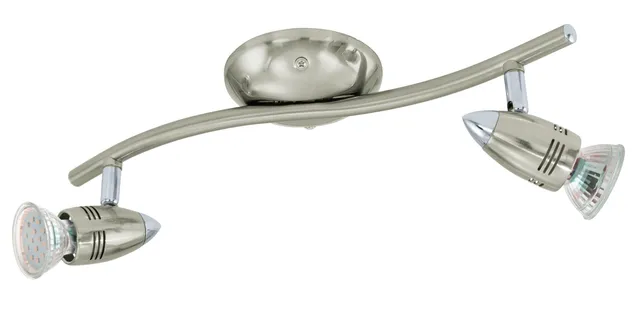 eglo-magnum-led-deckenstrahler-2-flammig-nickel-matt-chrom-gu10-warmwei image 1