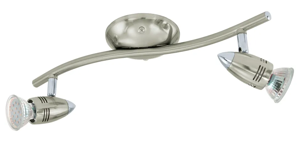 eglo-magnum-led-deckenstrahler-2-flammig-nickel-matt-chrom-gu10-warmwei image 1