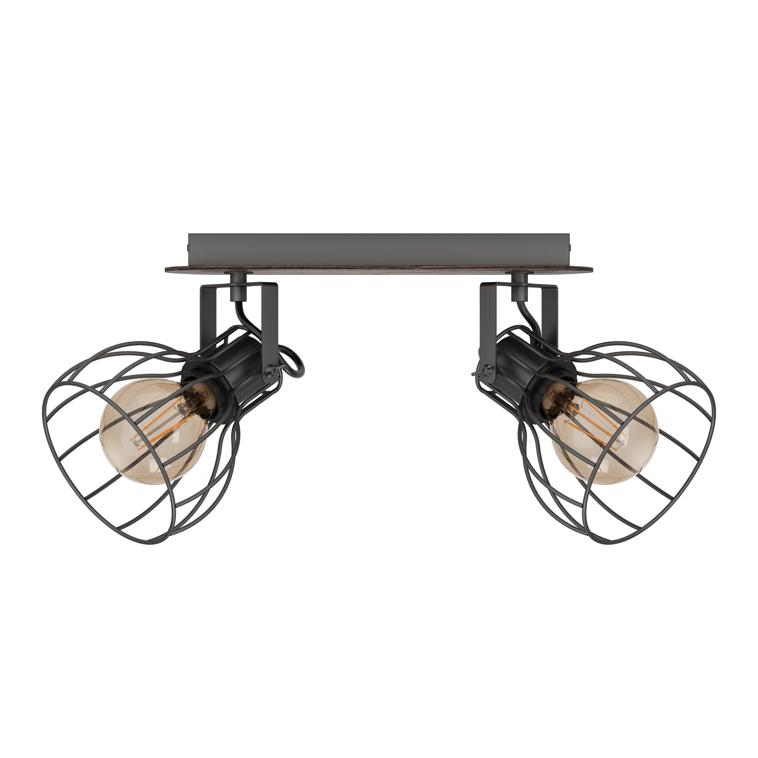eglo-sambatello-deckenlampe-2-flammig-vintage-stahl-braun-e27 image 2