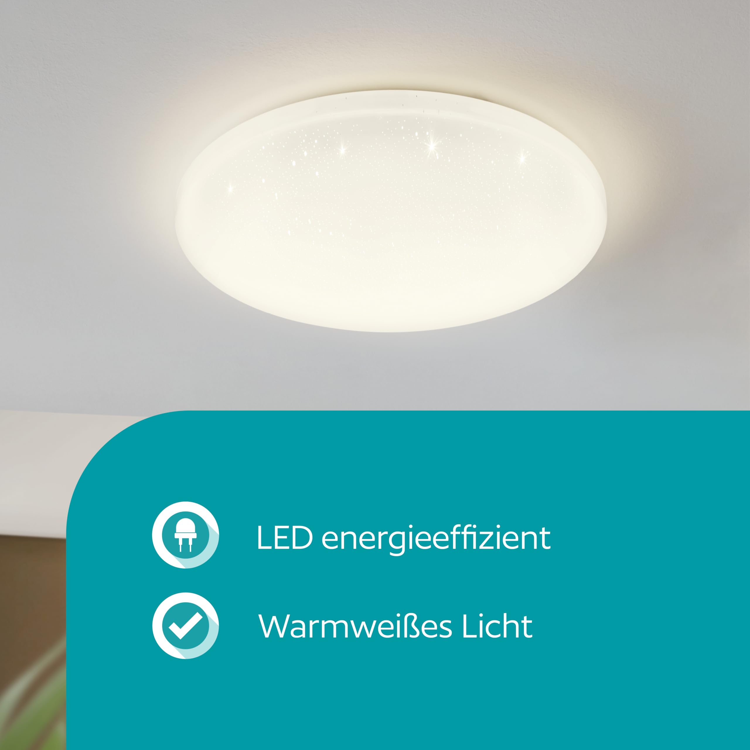 eglo-pogliola-e-led-deckenleuchte-31-cm-kristall-sterneneffekt-warmwei image 2