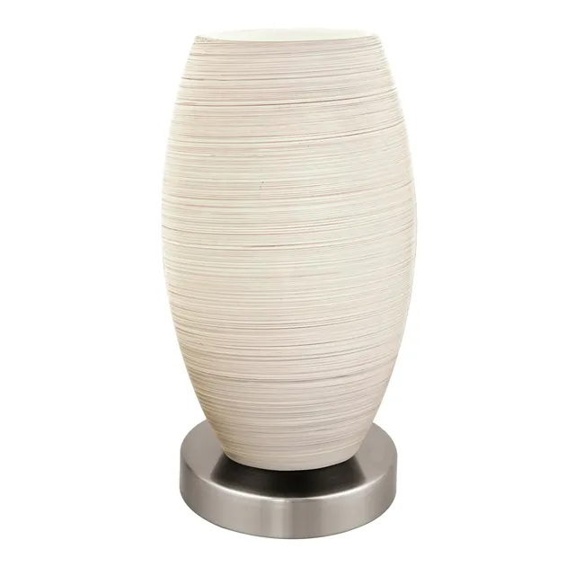 eglo-batista-3-tischlampe-e27-h-22-5-cm-stahl-silber-mit-glas-wei image 1