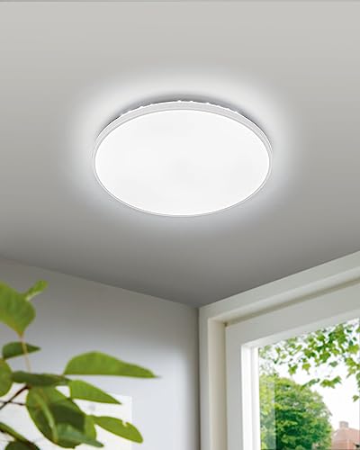 eglo-led-deckenleuchte-kaoki-mit-backlight-18-watt-2000-lumen-4000k-31-5-cm-weis image 7